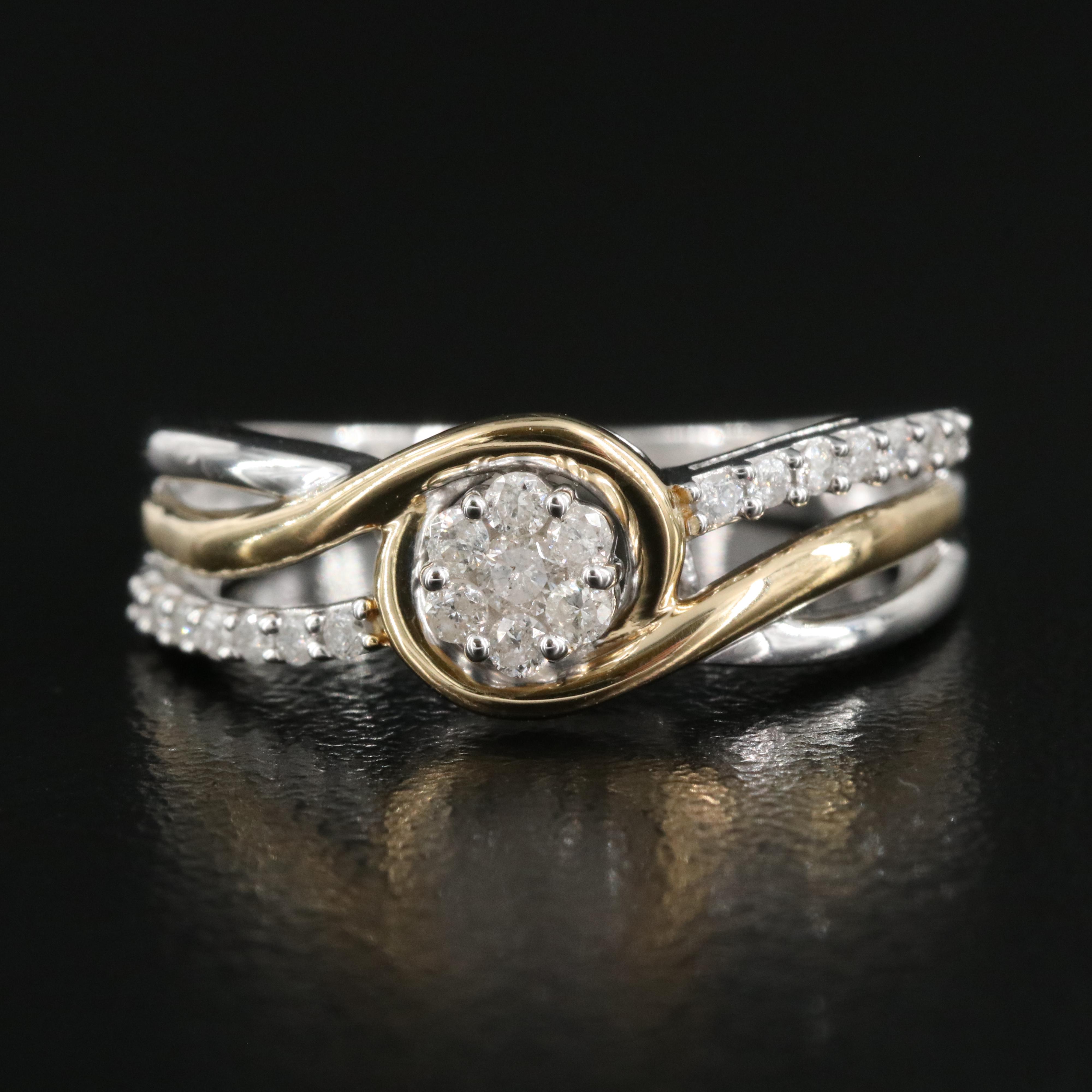 Sterling Diamond Ring