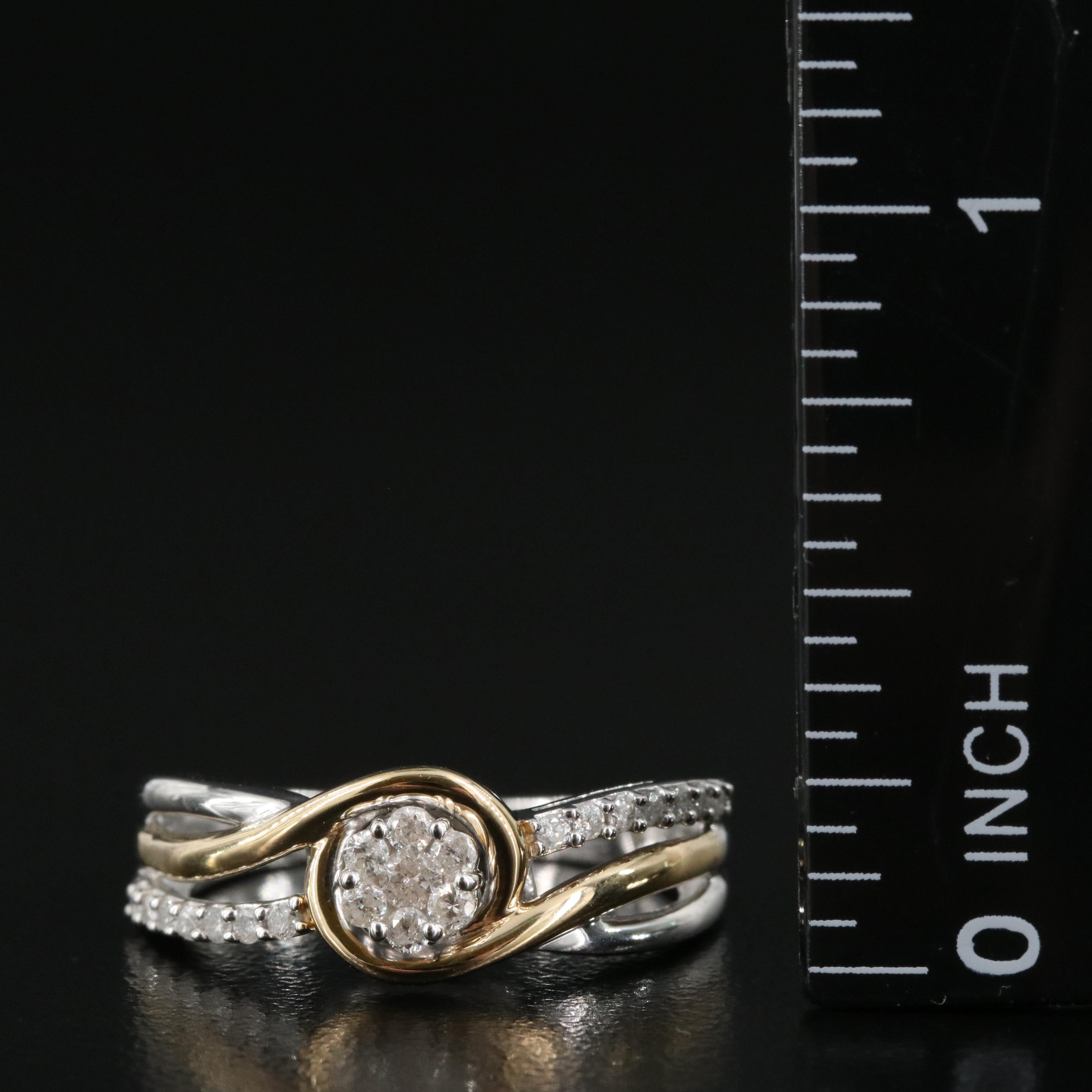 Sterling Diamond Ring