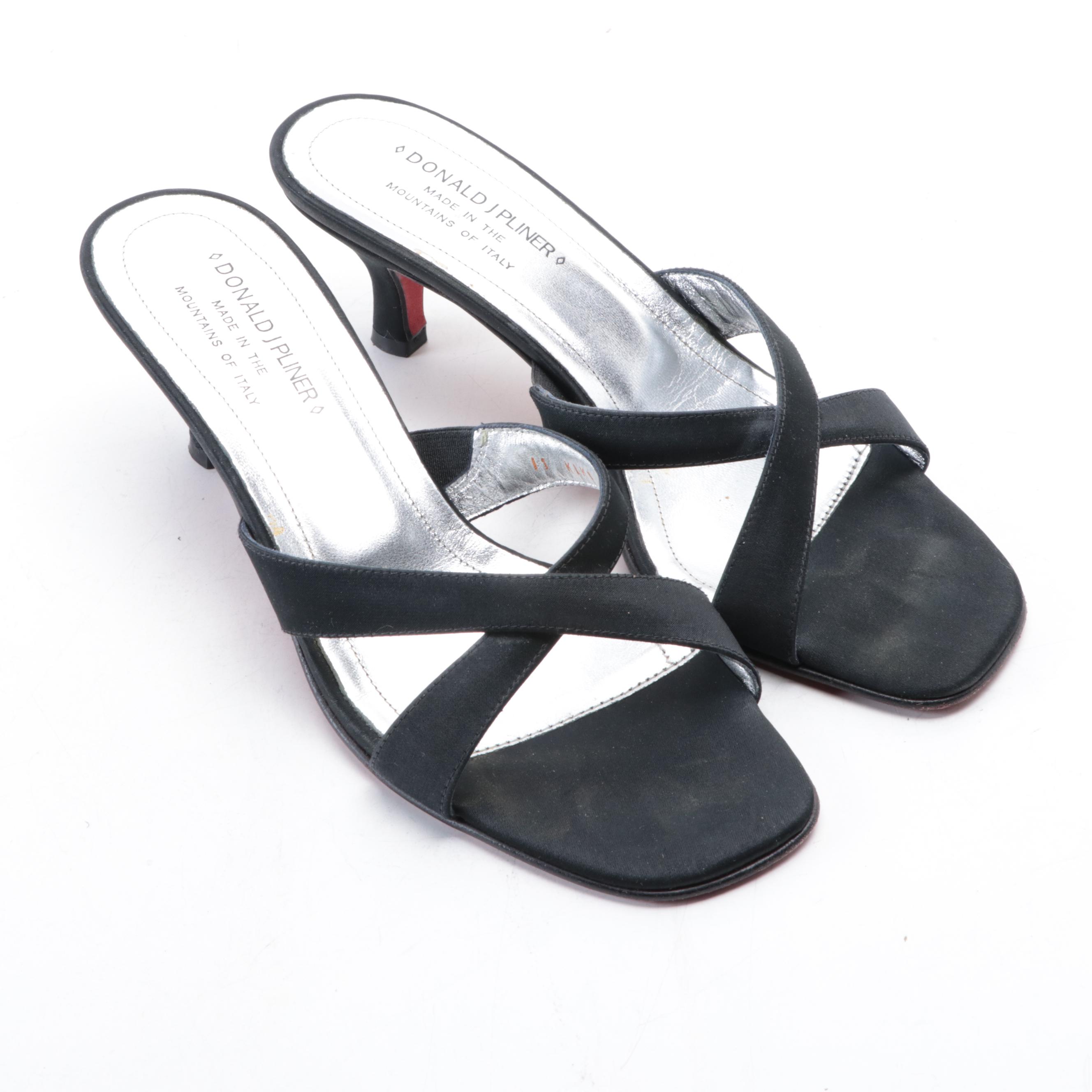 Donald J. Pliner and Stuart Weitzman Low Sandals in Leather and Textile