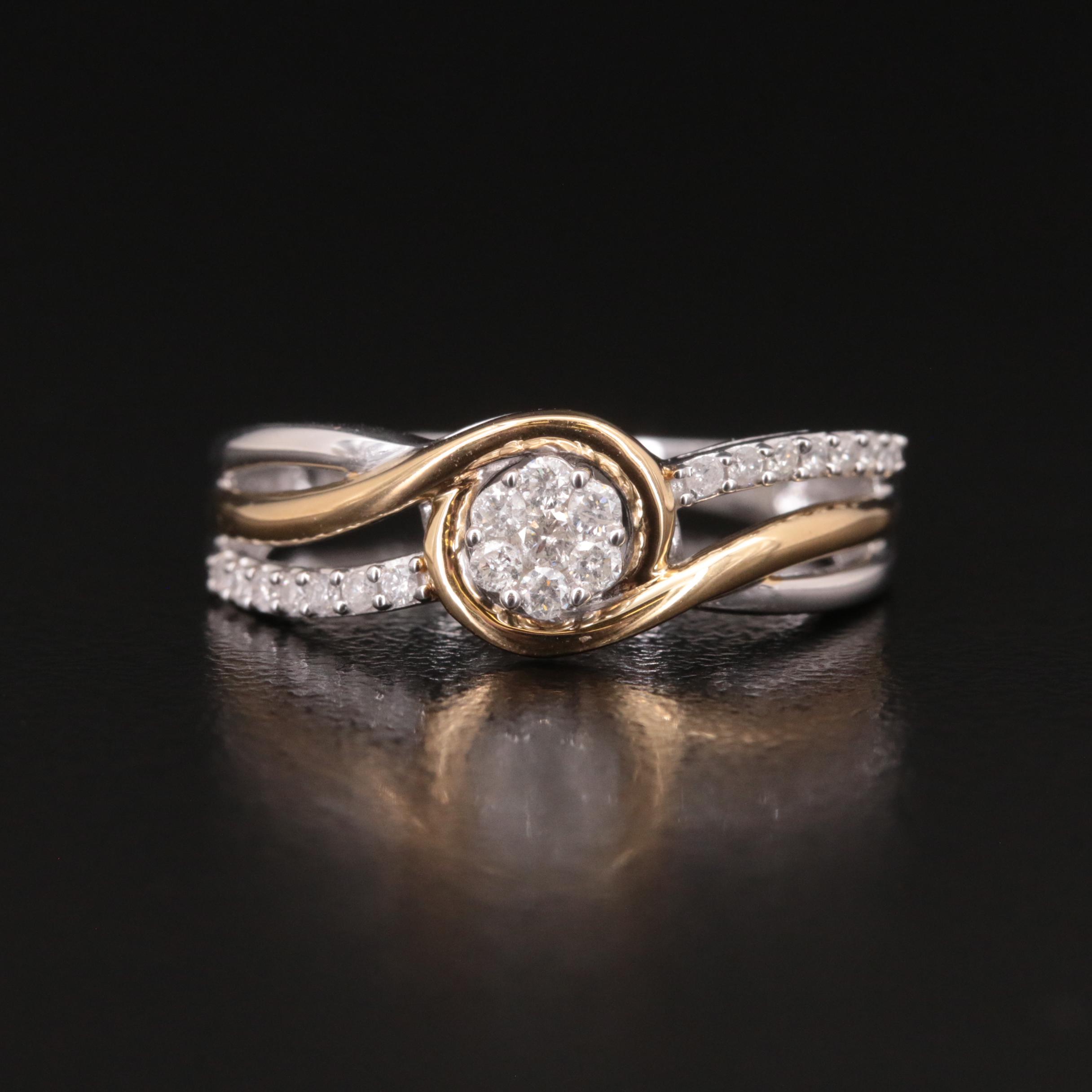 Sterling Diamond Ring