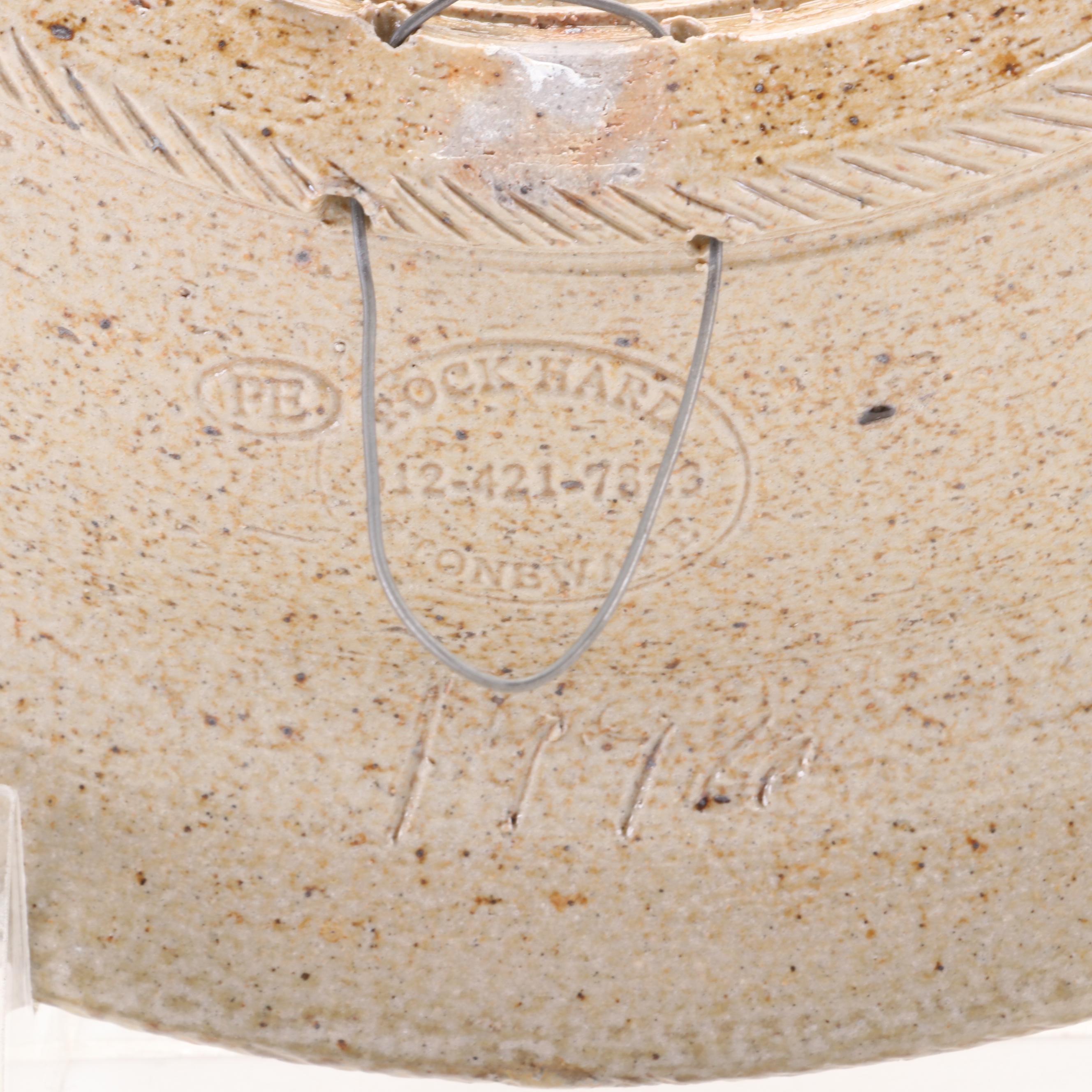 Rock Hard Stoneware Salt Glazed Wall Hanging Bowl, 1996