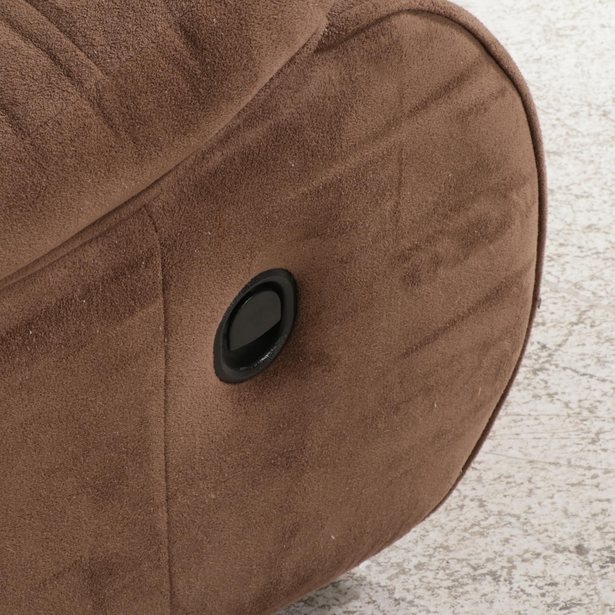 Microfiber Upholstered Manual Reclining Armchair