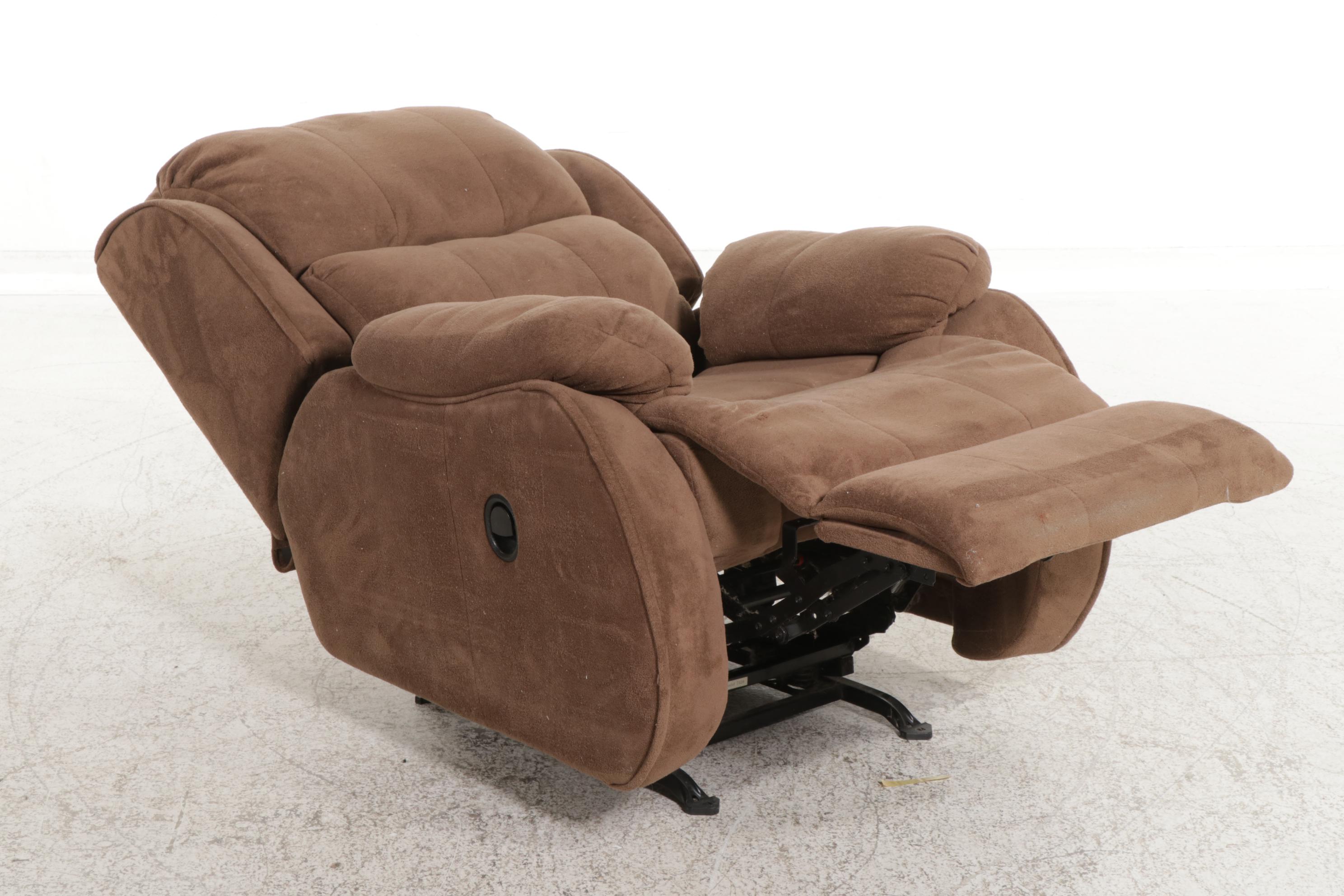 Microfiber Upholstered Manual Reclining Armchair