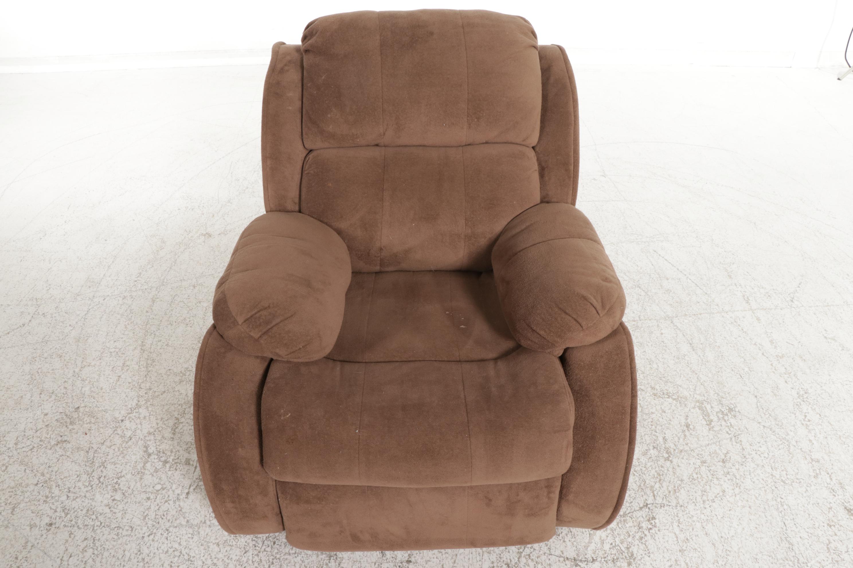 Microfiber Upholstered Manual Reclining Armchair