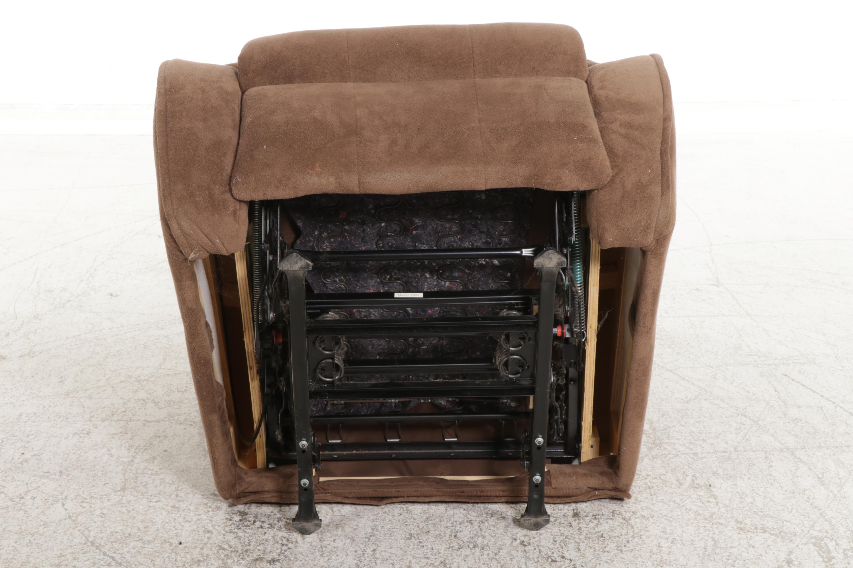 Microfiber Upholstered Manual Reclining Armchair