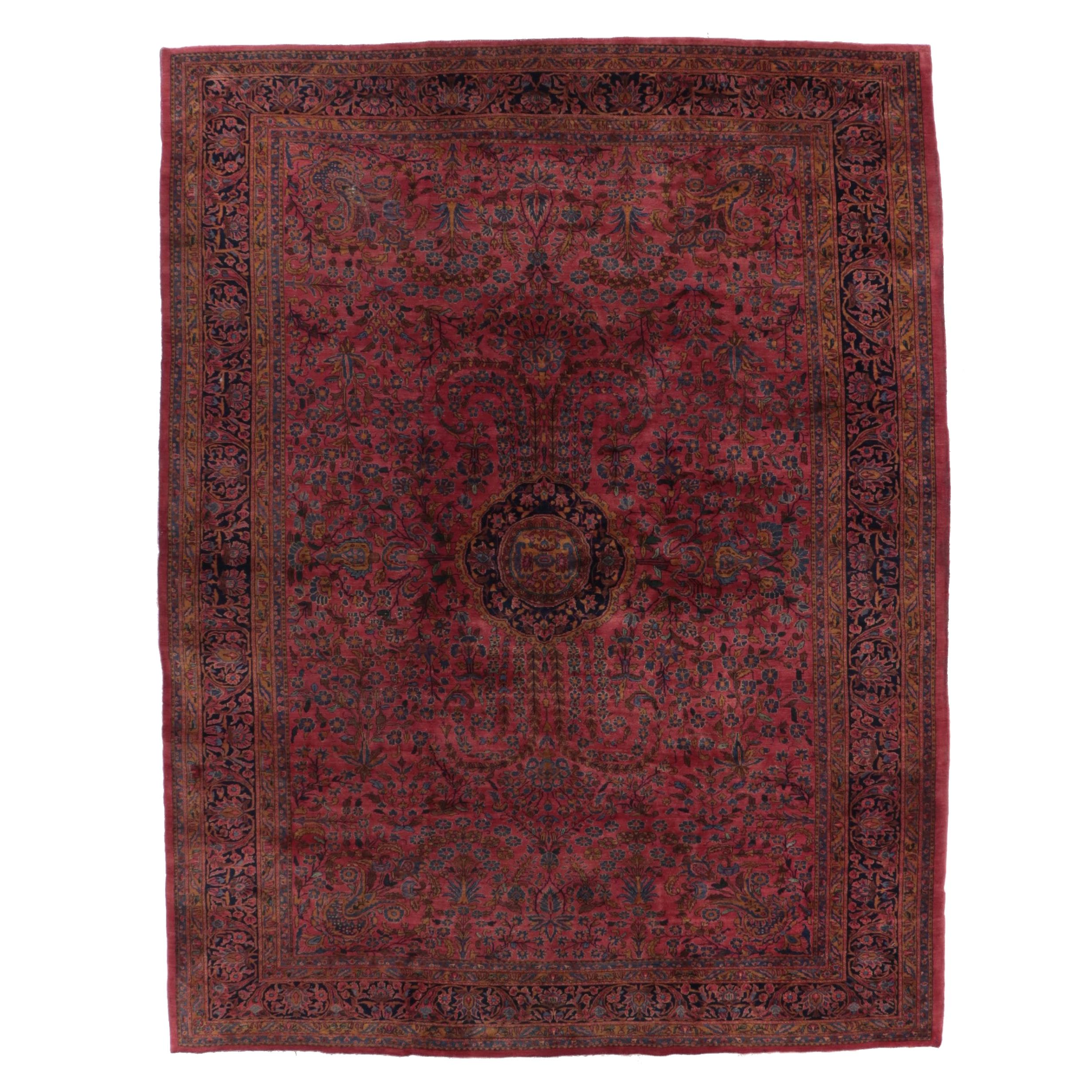 10'4 x 13'5 Hand-Knotted Persian Sarouk Room Sized Rug