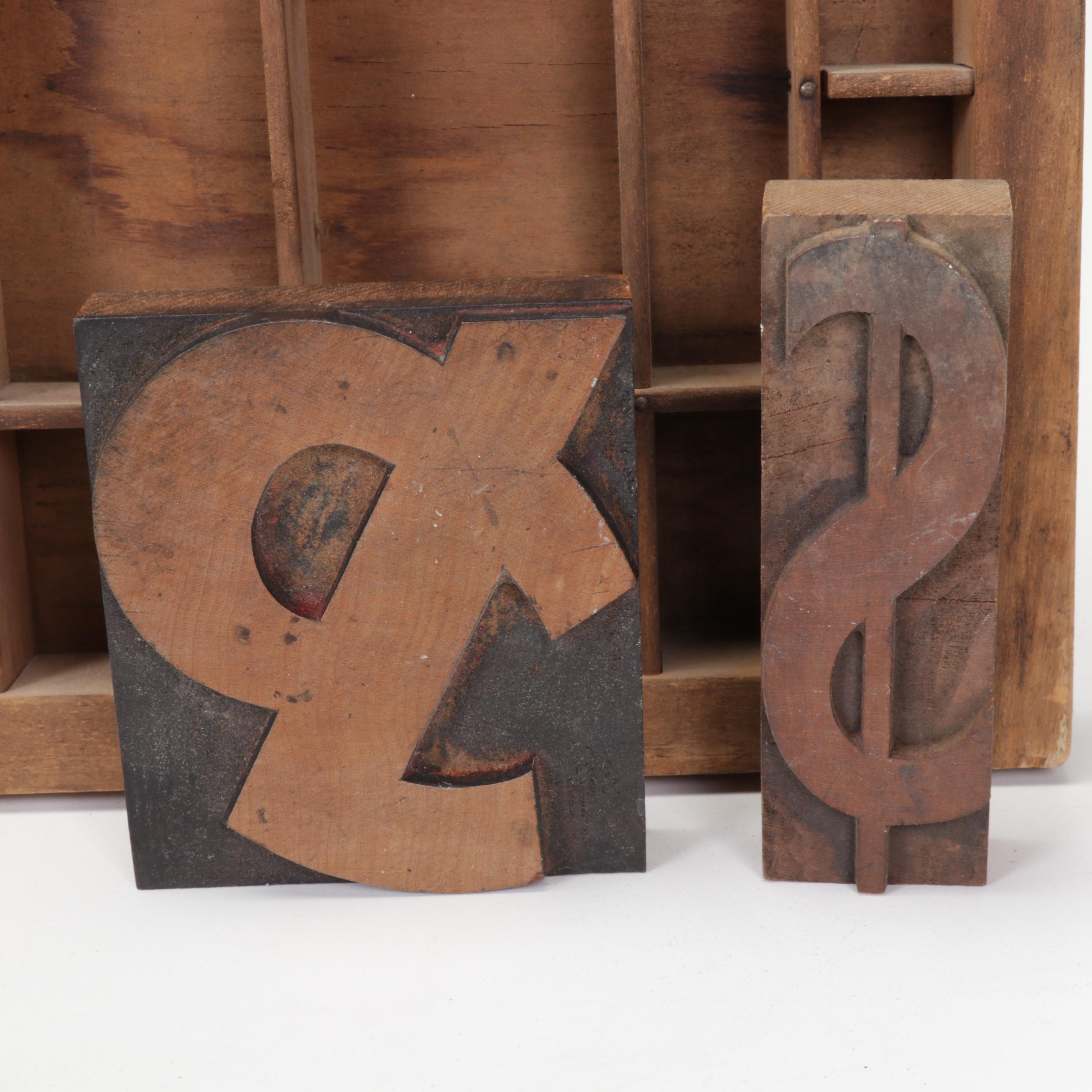 Printers Tray, Miniatures, Figurines, and Printer Blocks