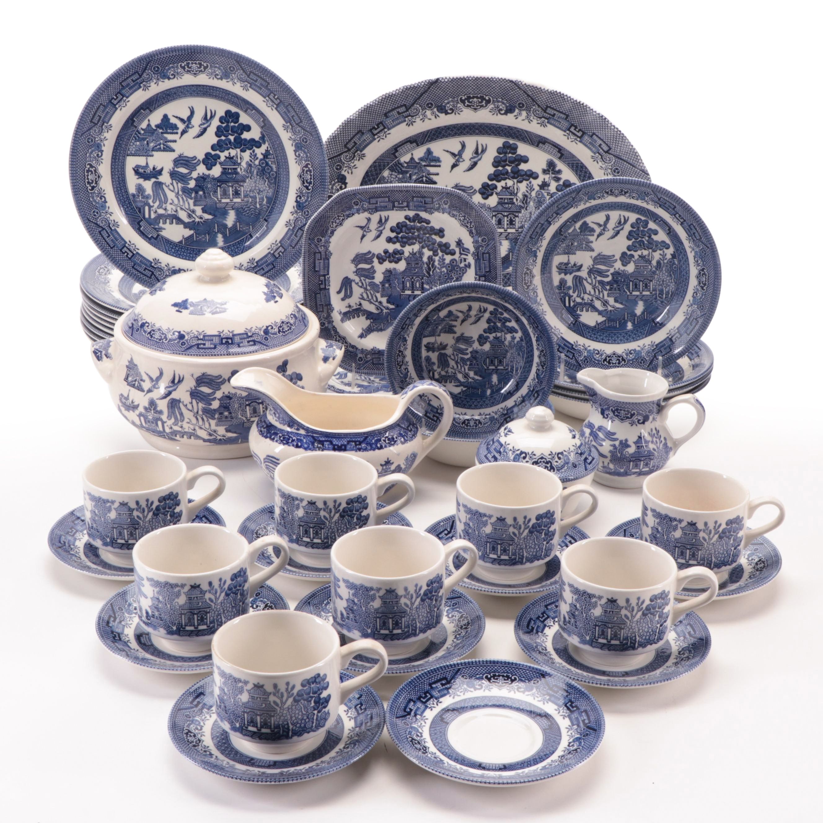Churchill "Blue Willow" Stoneware Dinnerware and Serving Accessories