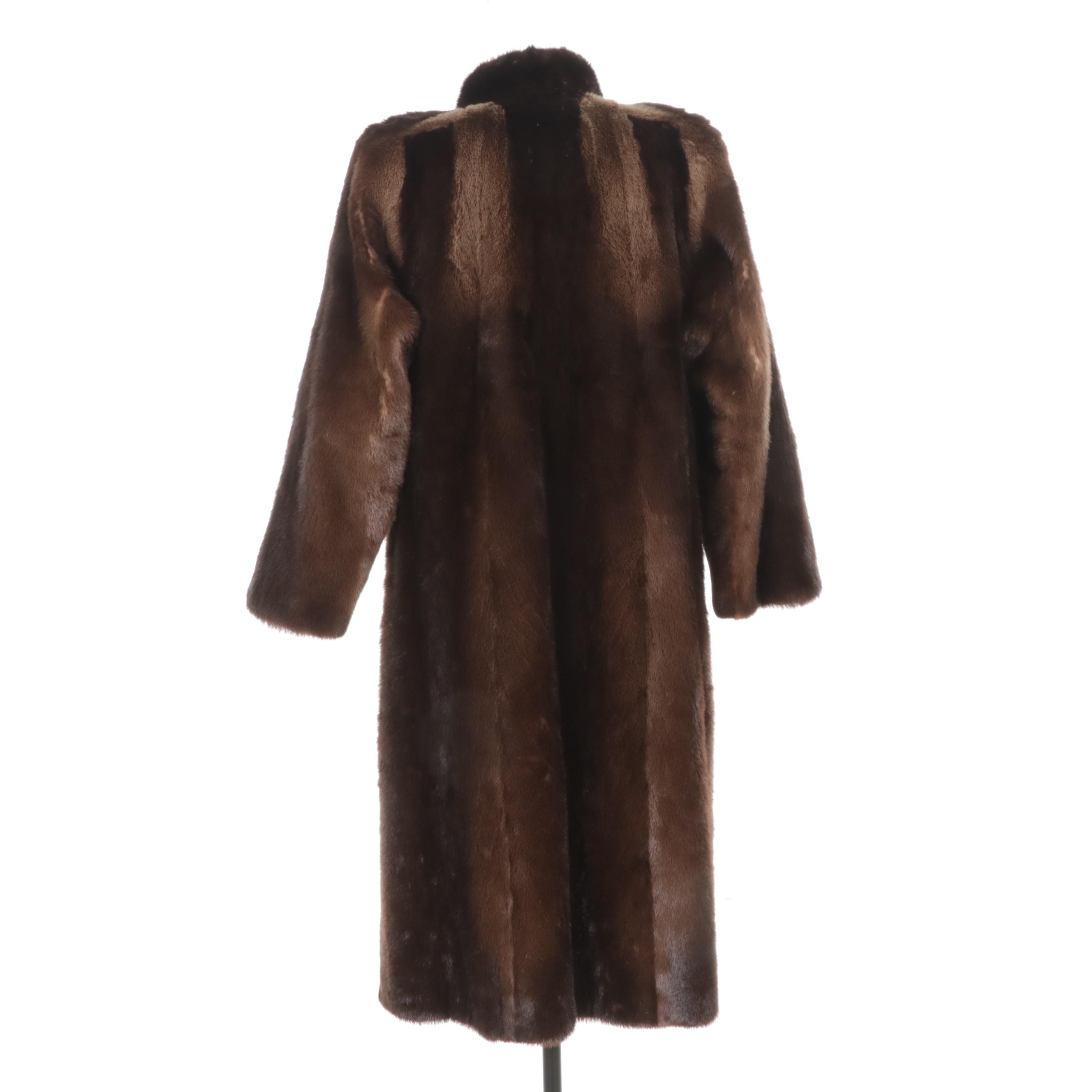 Otter and Mink Fur Full-Length Coat