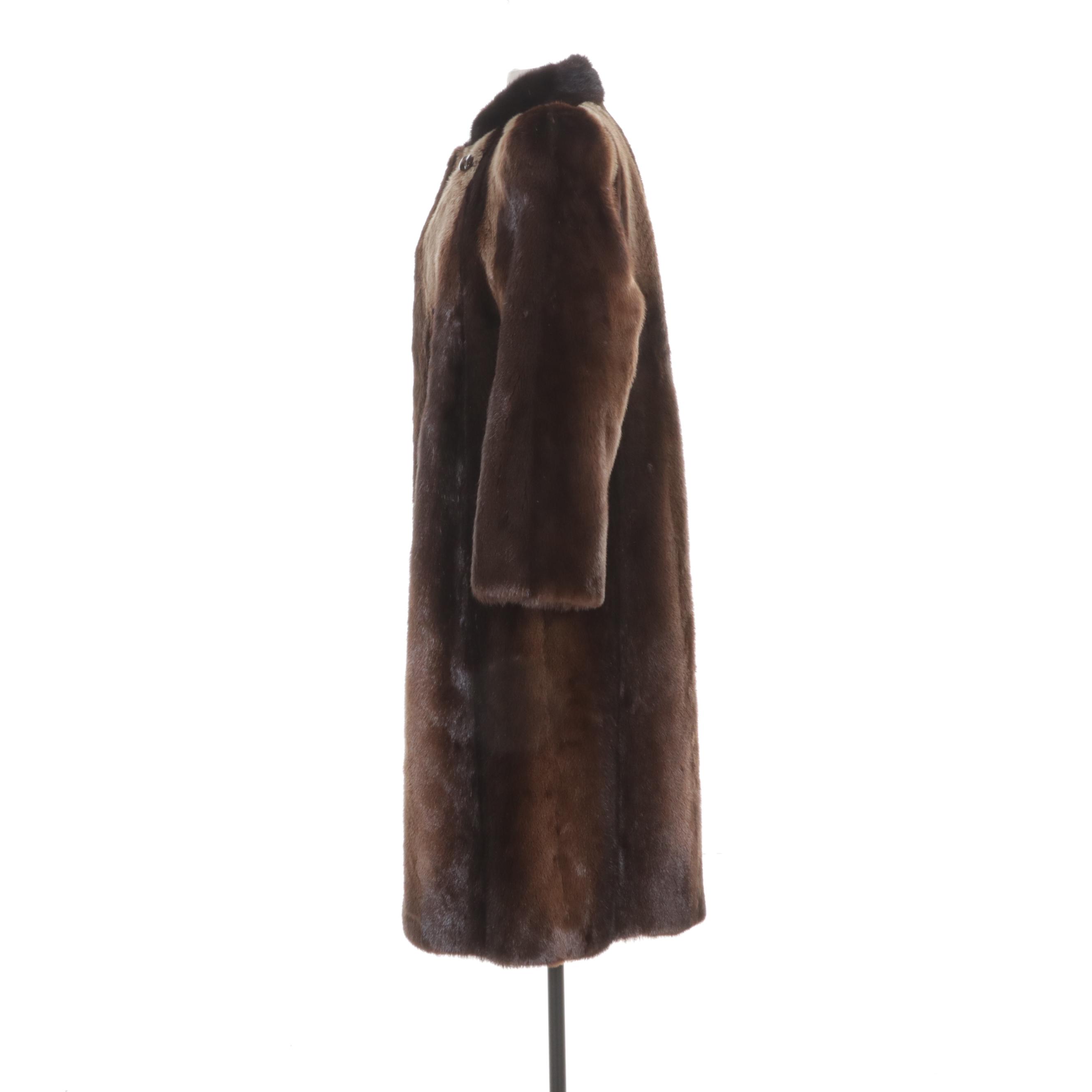Otter and Mink Fur Full-Length Coat