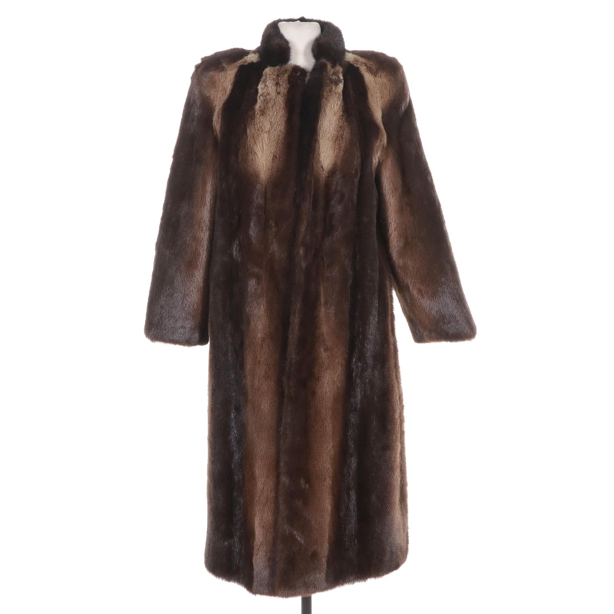 Otter and Mink Fur Full-Length Coat