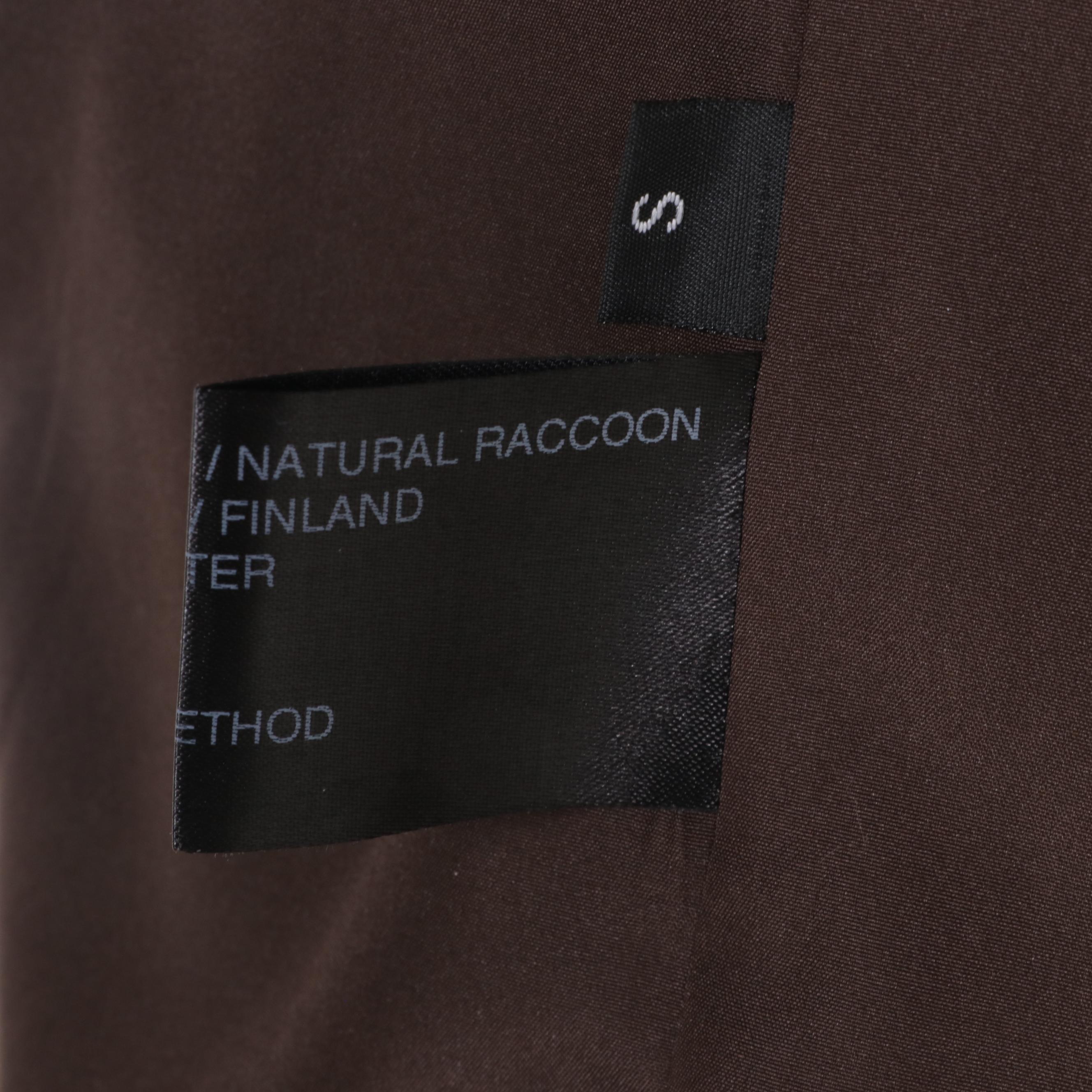 Sakowitz Cheetah Print Dyed Mink Fur Coat with Raccoon Fur Trim