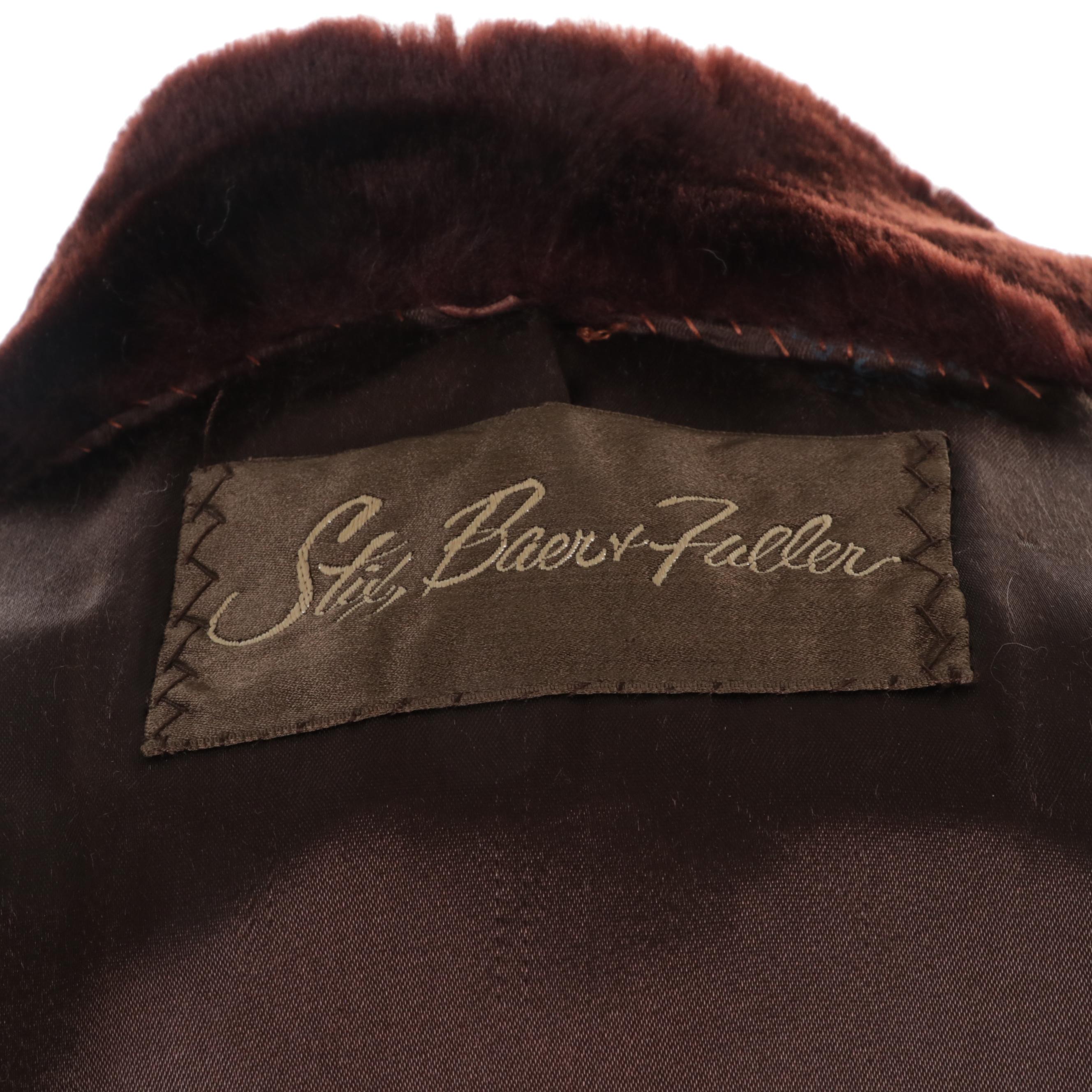 Mouton Fur Jacket with Cuffed Sleeves