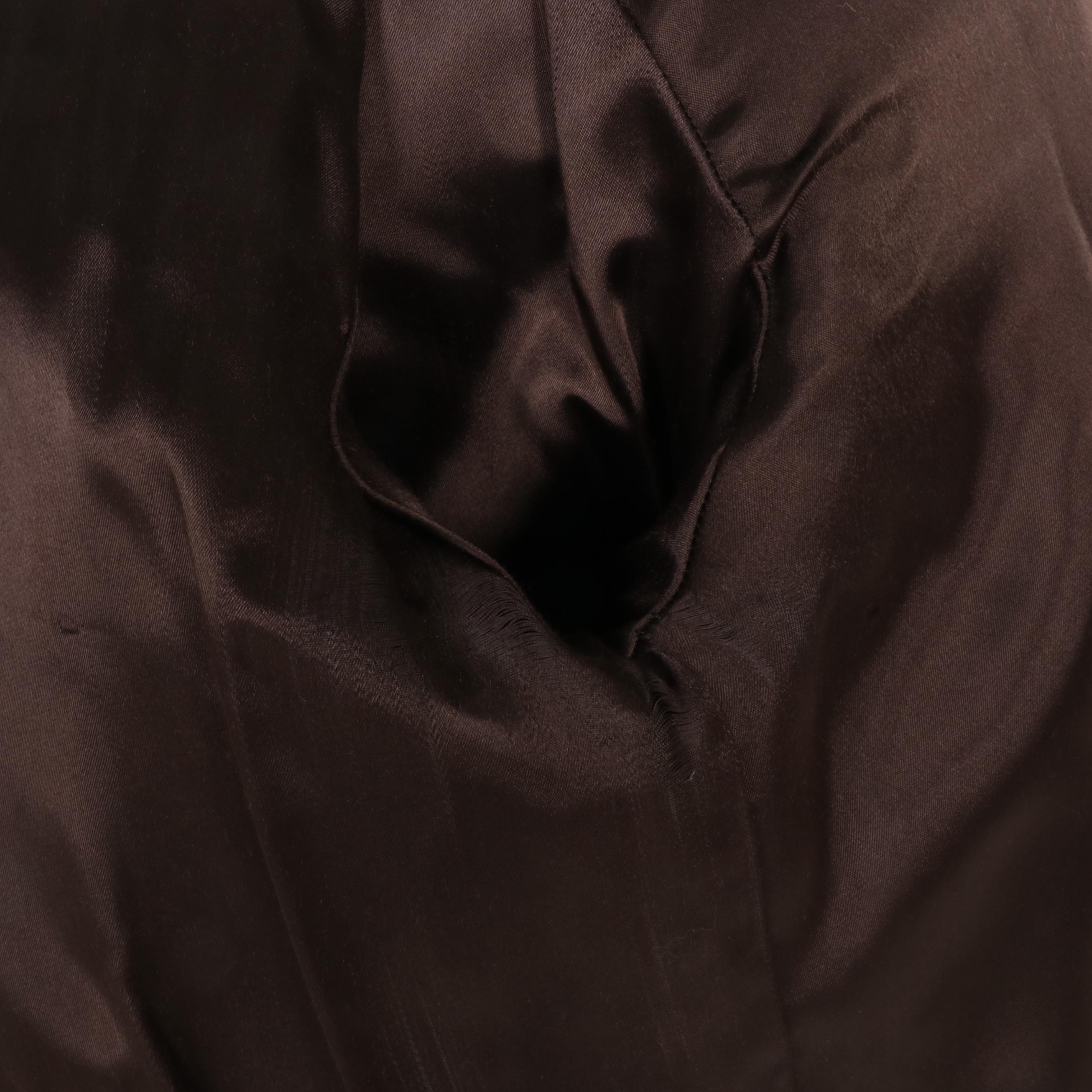 Mouton Fur Jacket with Cuffed Sleeves