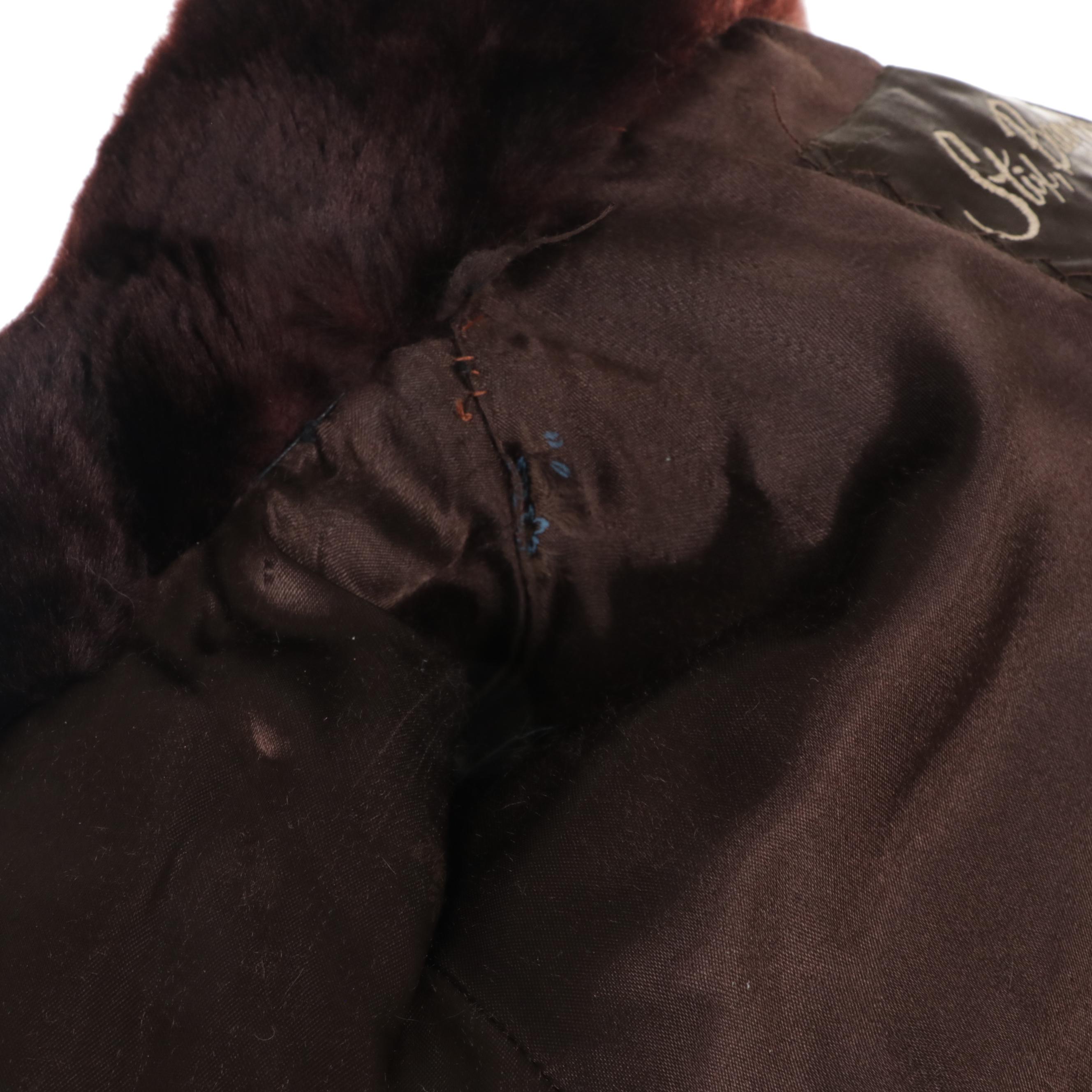 Mouton Fur Jacket with Cuffed Sleeves