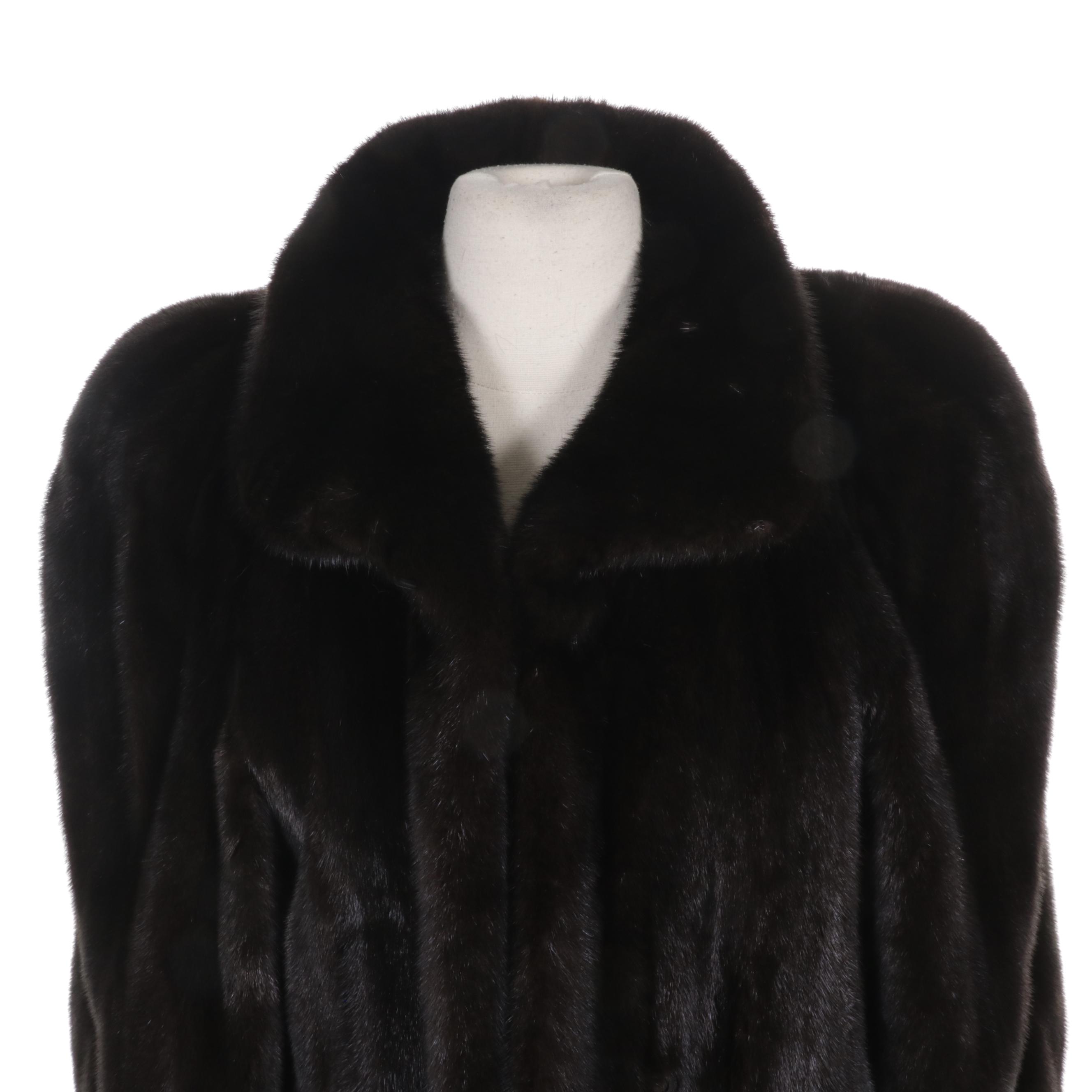 Mahogany Mink Fur Full-Length Coat From Reckmeyer's Furriers