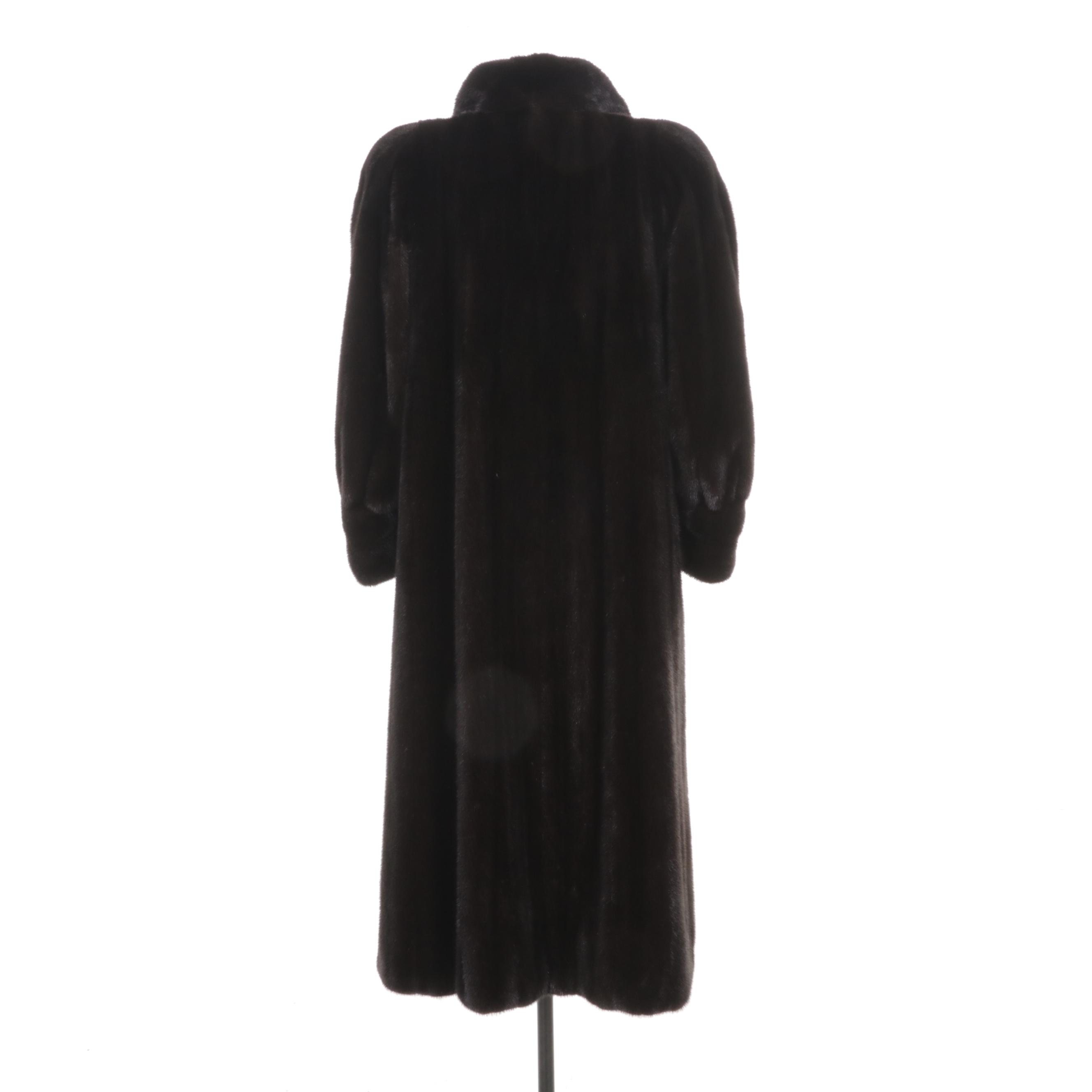 Mahogany Mink Fur Full-Length Coat From Reckmeyer's Furriers