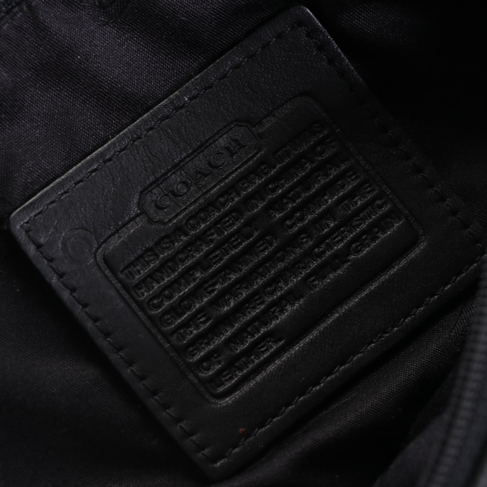 Coach Large Zip Crossbody Bag in Brown Suede and Small Black Leather Pouches