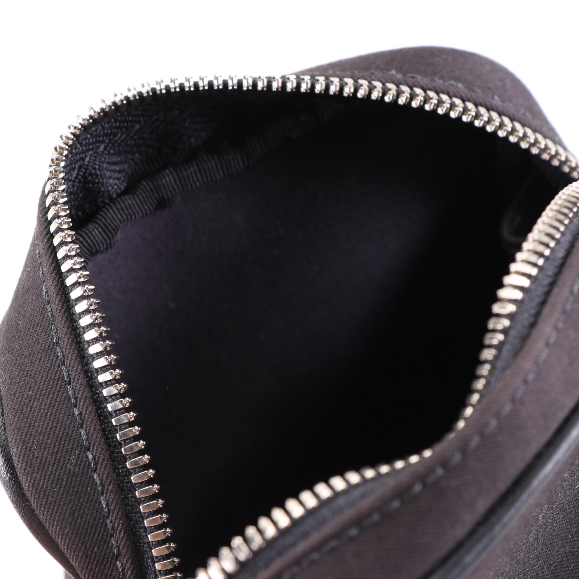 Coach Large Zip Crossbody Bag in Brown Suede and Small Black Leather Pouches