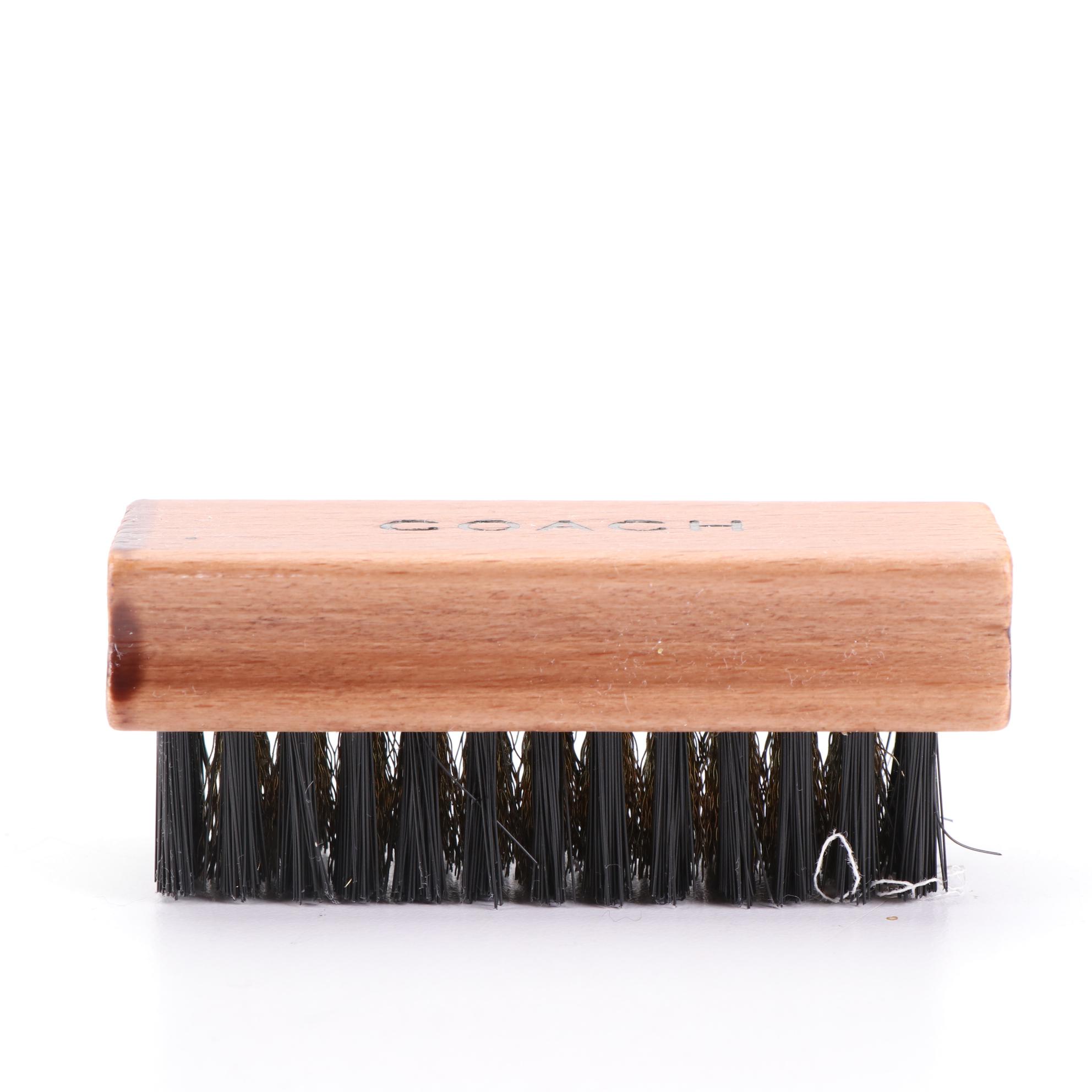 Coach Large Zip Crossbody Bag in Brown Suede and Small Black Leather Pouches