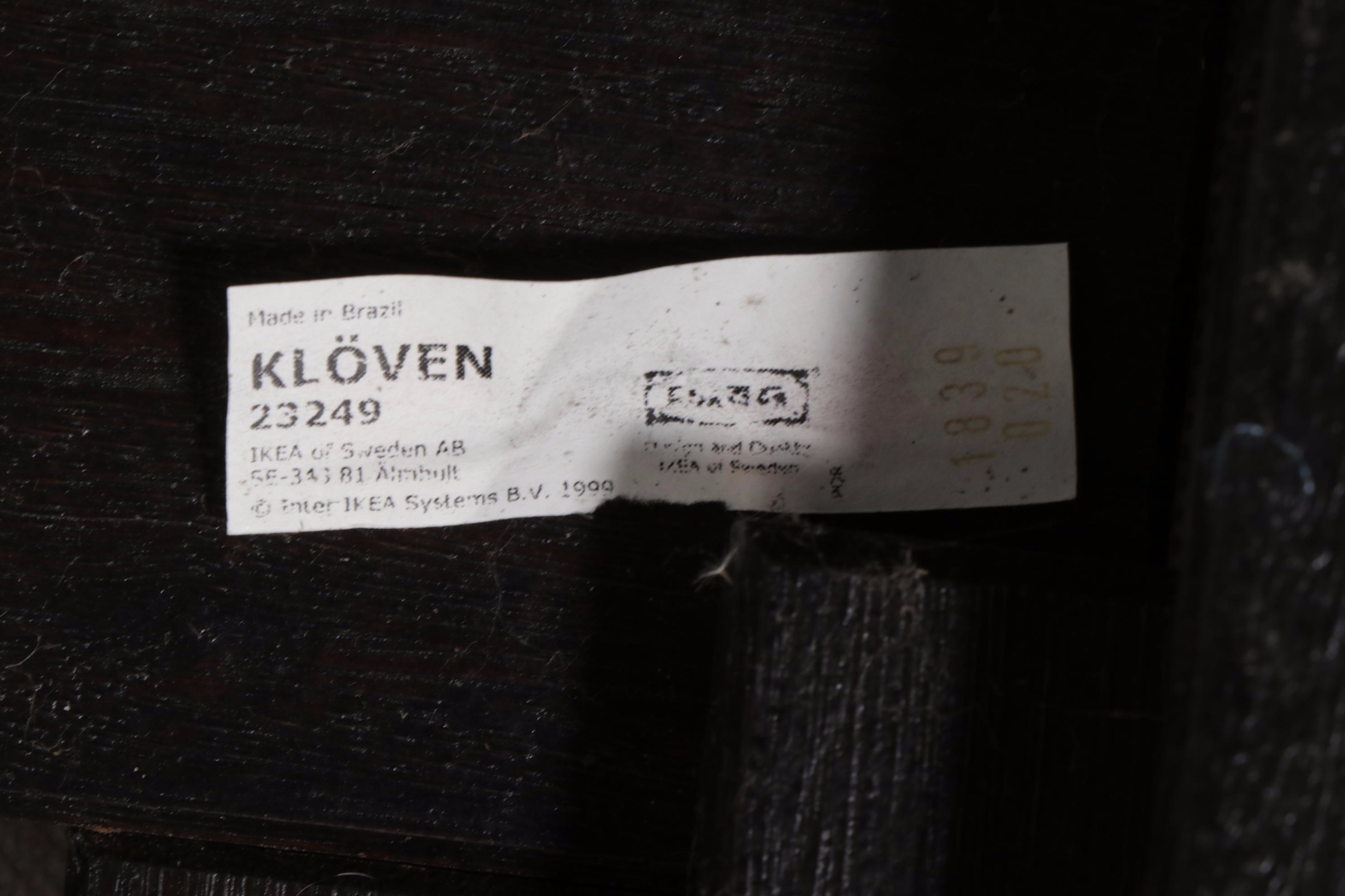 Pair of IKEA "Klöven" Eucalyptus Wood Patio Lounge Chairs