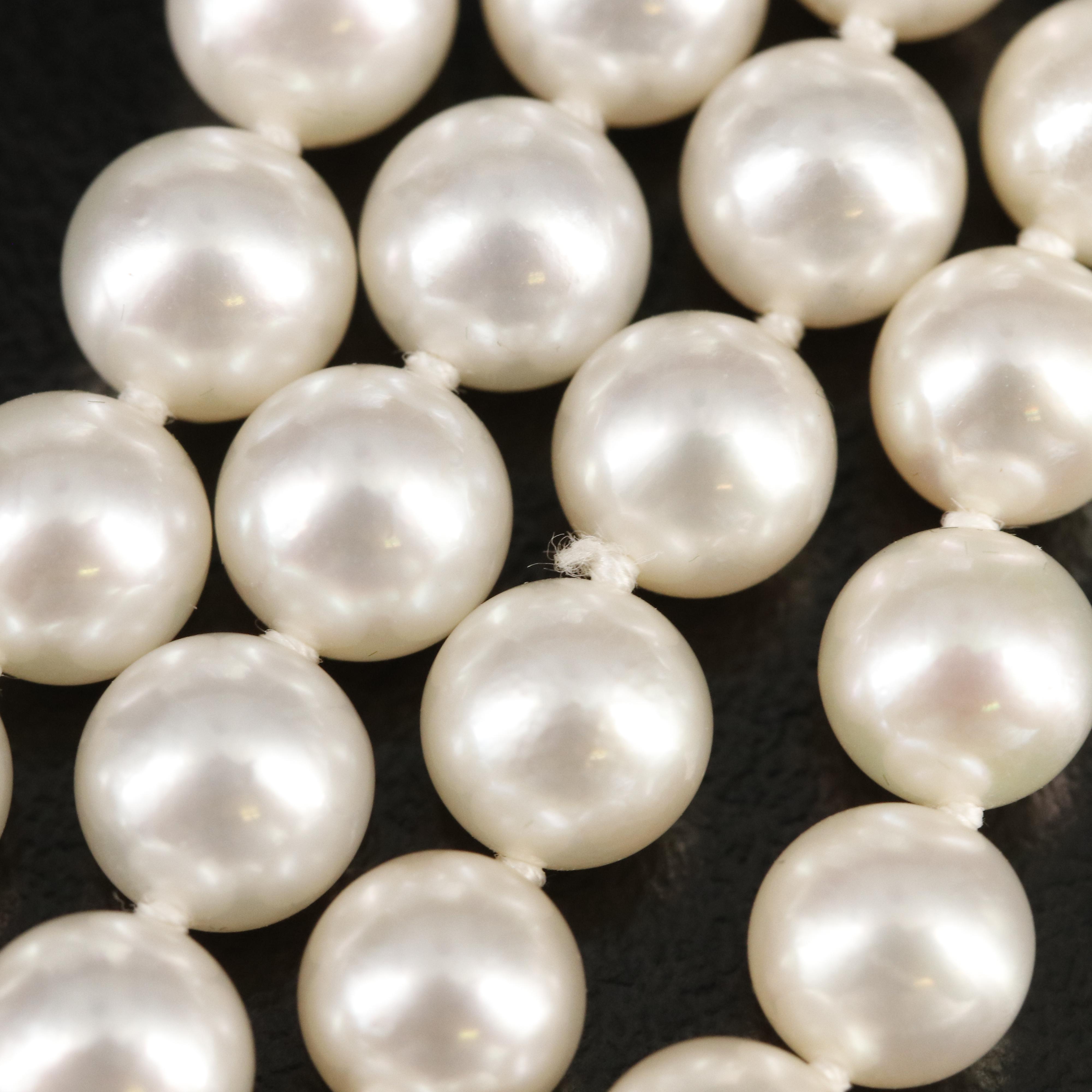 Blue Lagoon for Mikimoto Pearl Necklace with 14K Clasp