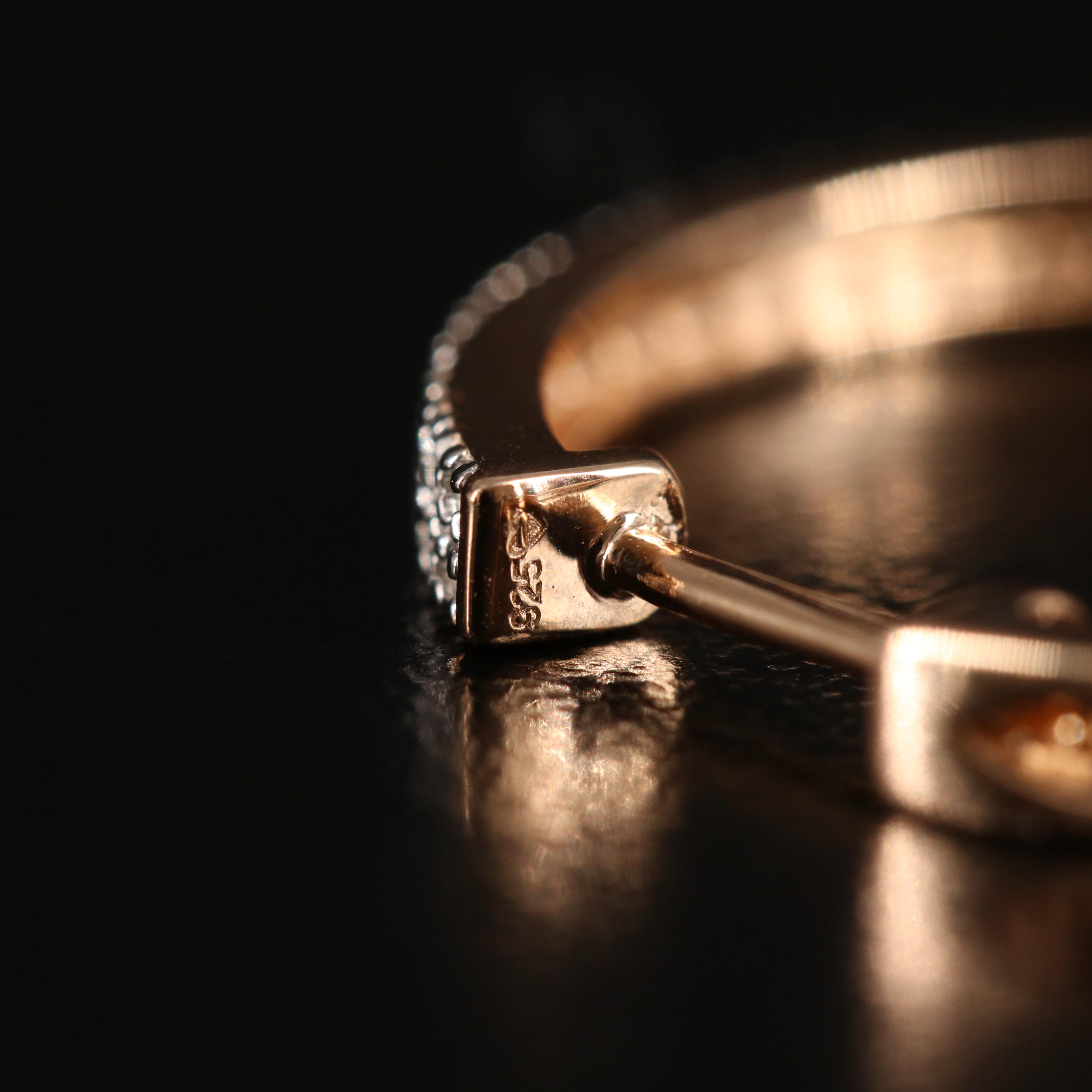 Diamond Hoop Earrings in Sterling