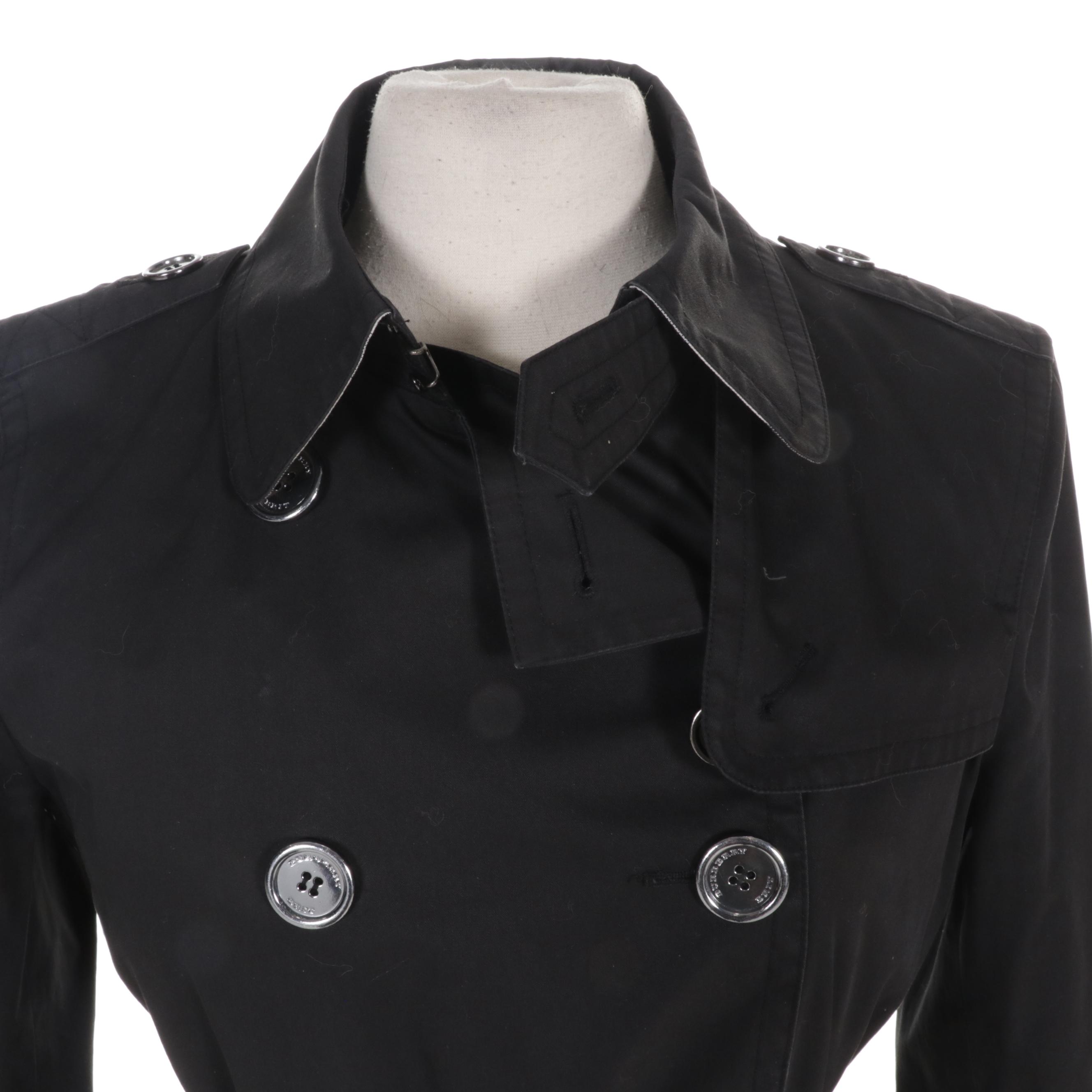 Burberrys Double-Breasted Trench Coat with Removable Wool Blend Liner