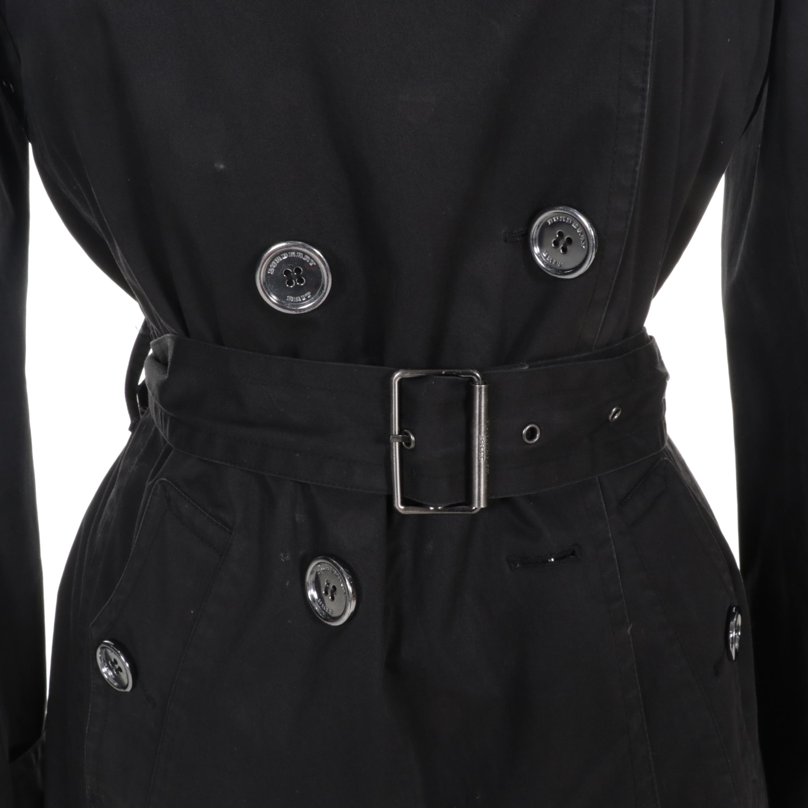 Burberrys Double-Breasted Trench Coat with Removable Wool Blend Liner