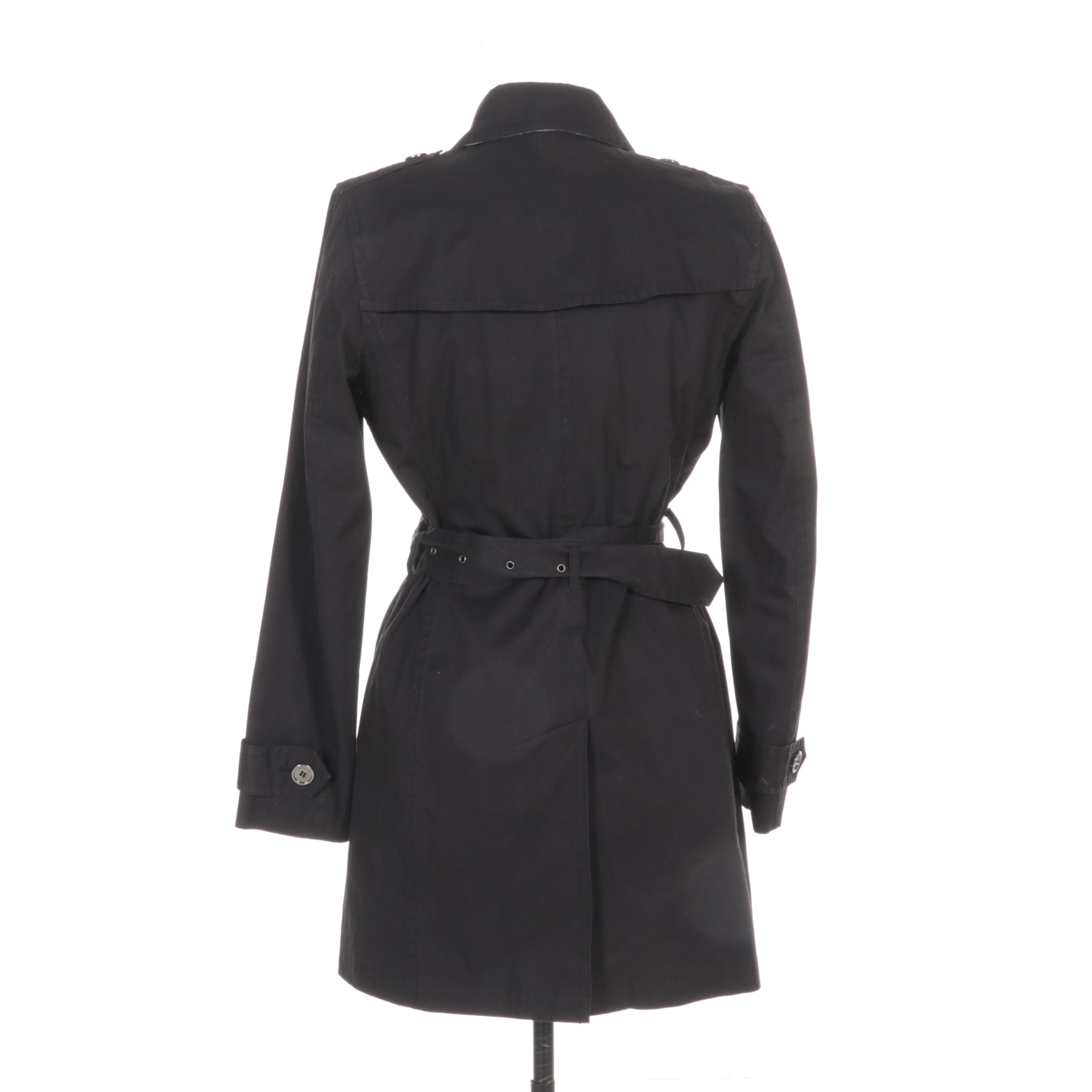 Burberrys Double-Breasted Trench Coat with Removable Wool Blend Liner