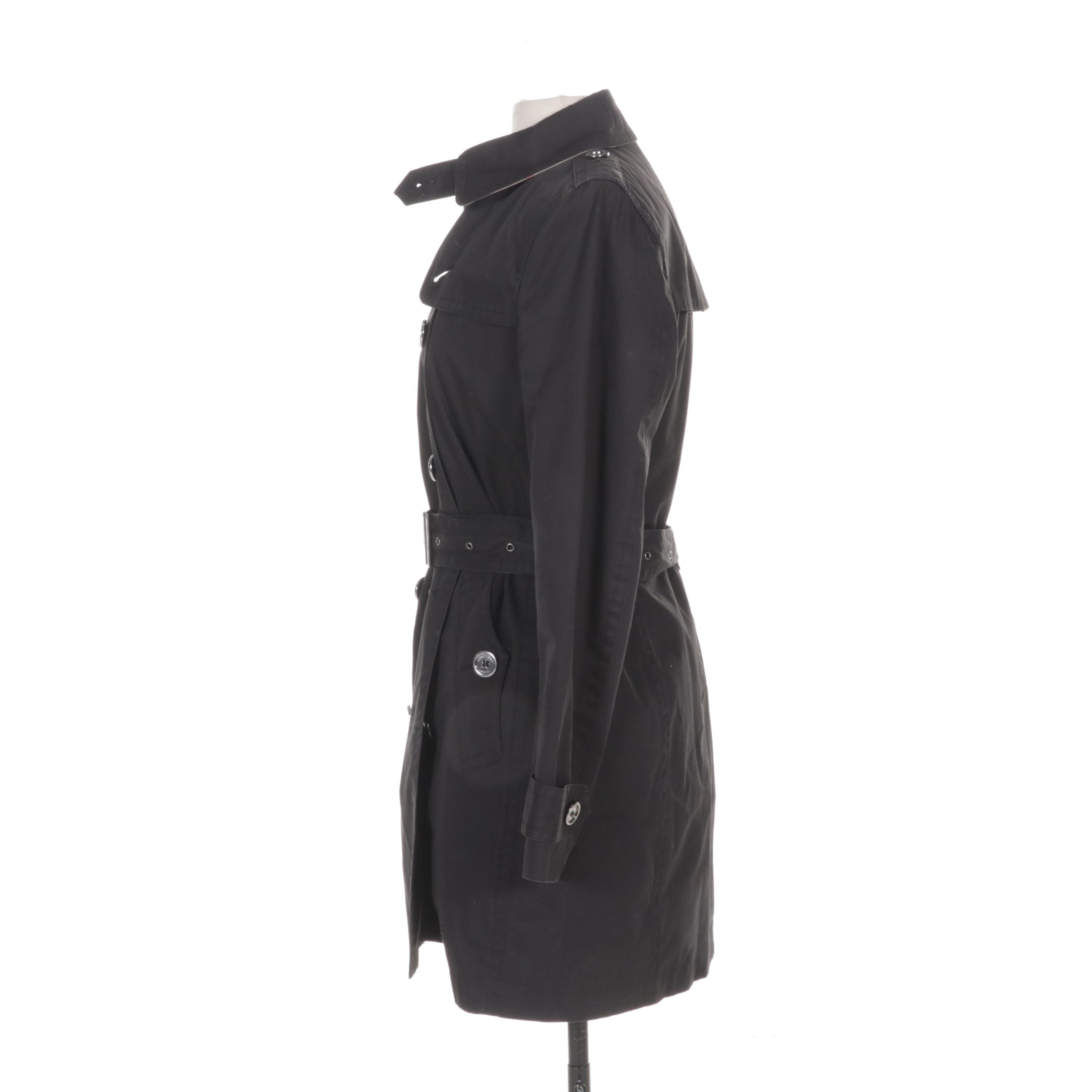Burberrys Double-Breasted Trench Coat with Removable Wool Blend Liner