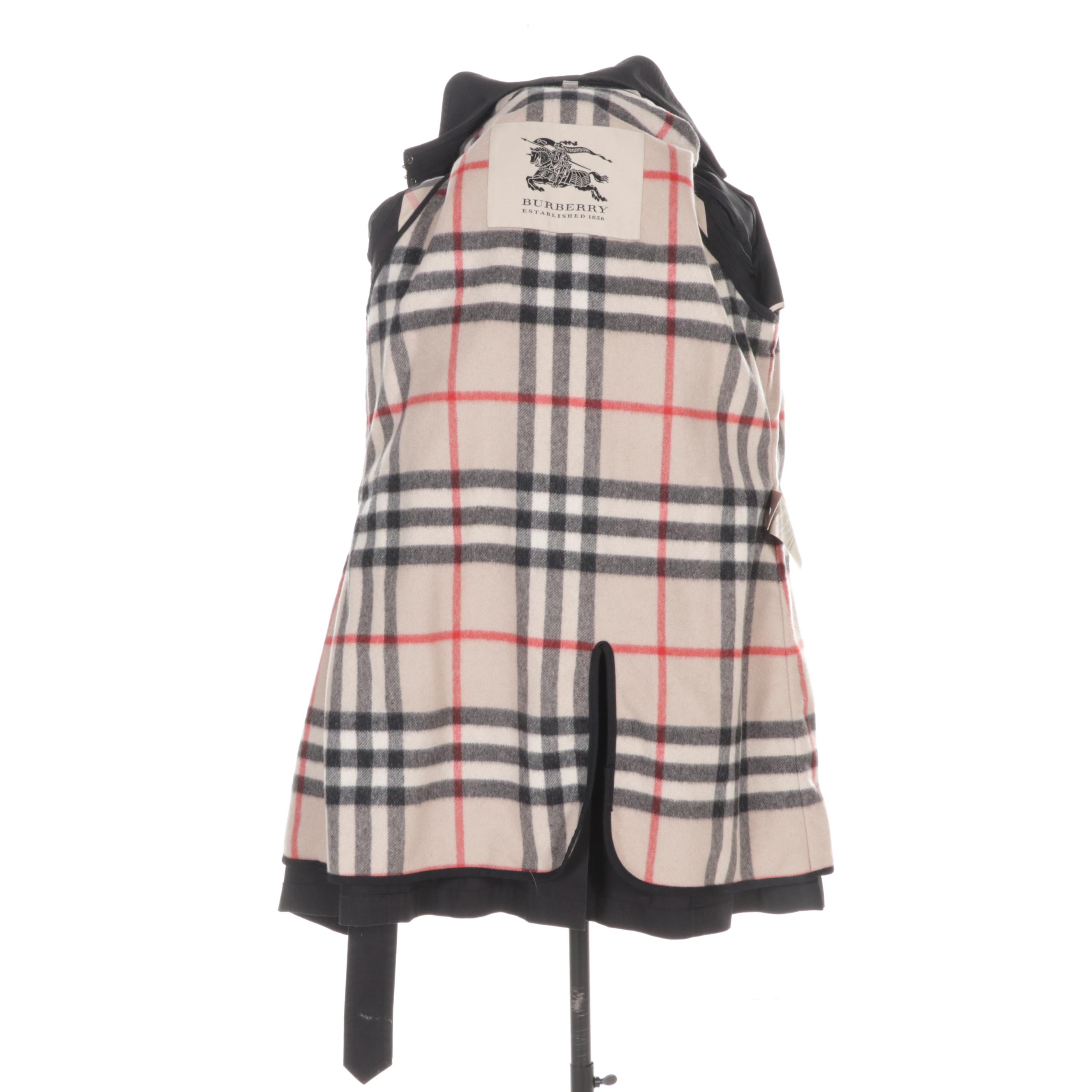 Burberrys Double-Breasted Trench Coat with Removable Wool Blend Liner