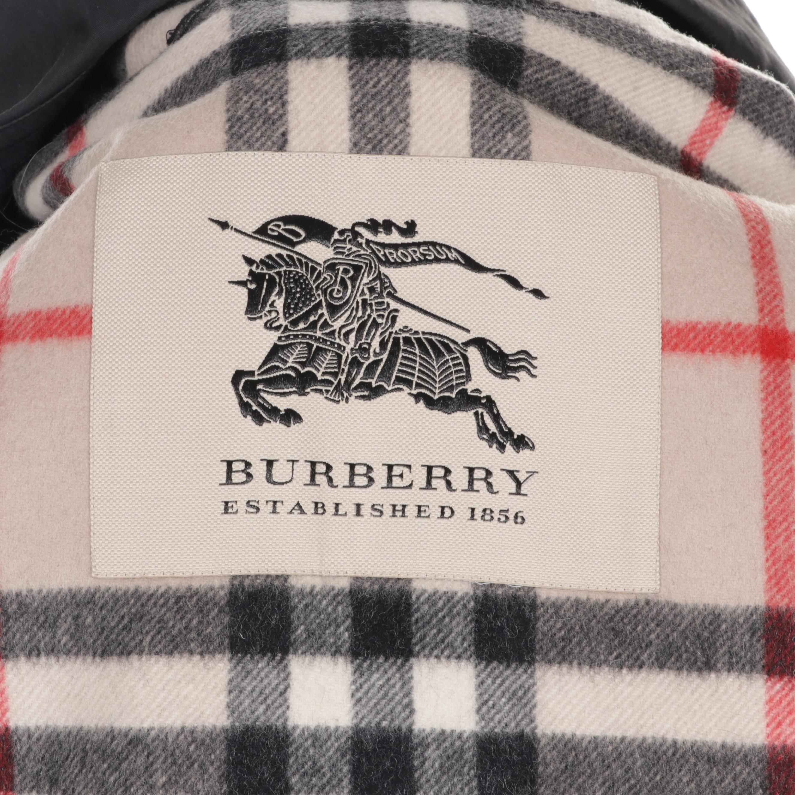 Burberrys Double-Breasted Trench Coat with Removable Wool Blend Liner