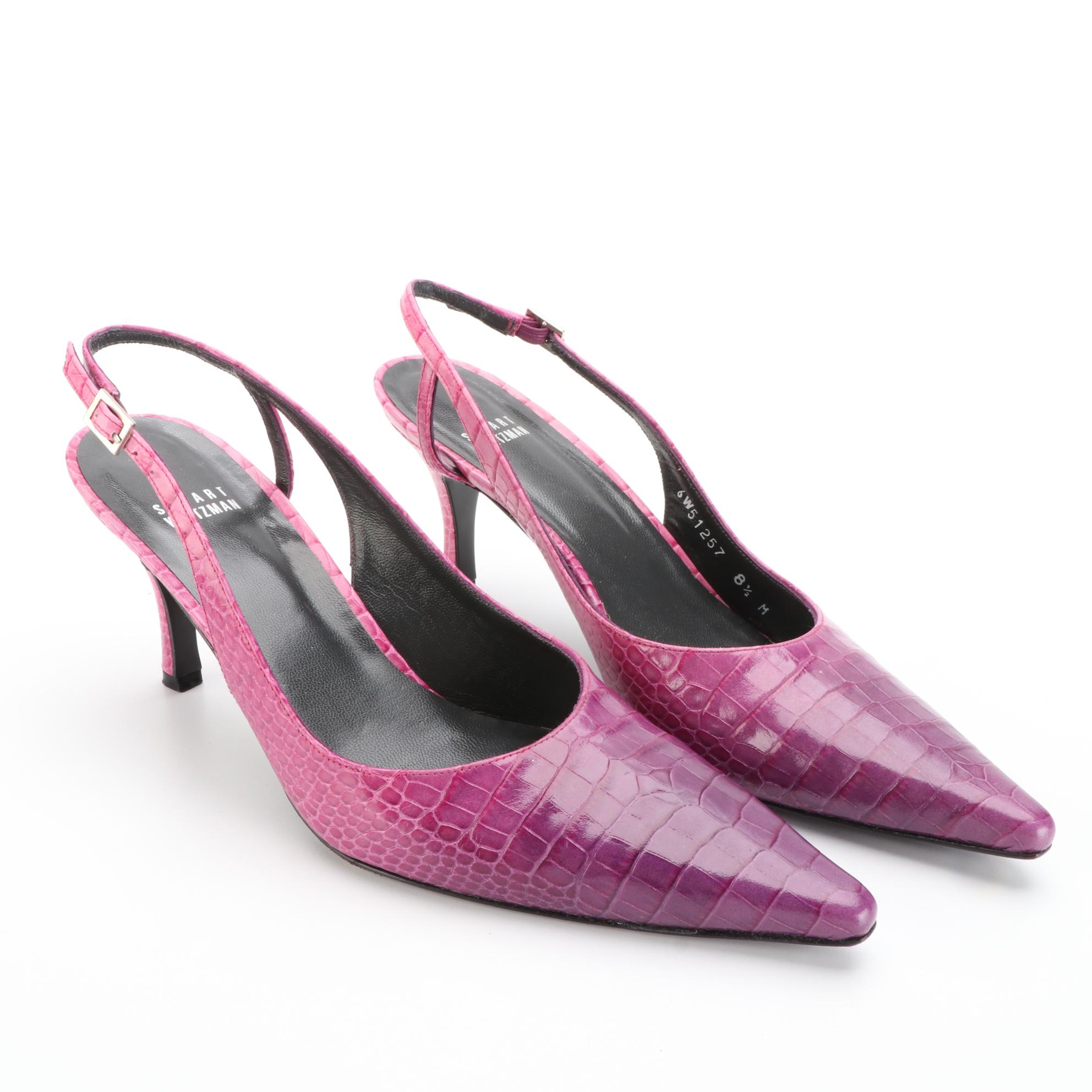 Stuart Weitzman Mules and Slingback Pumps in Leather with Box