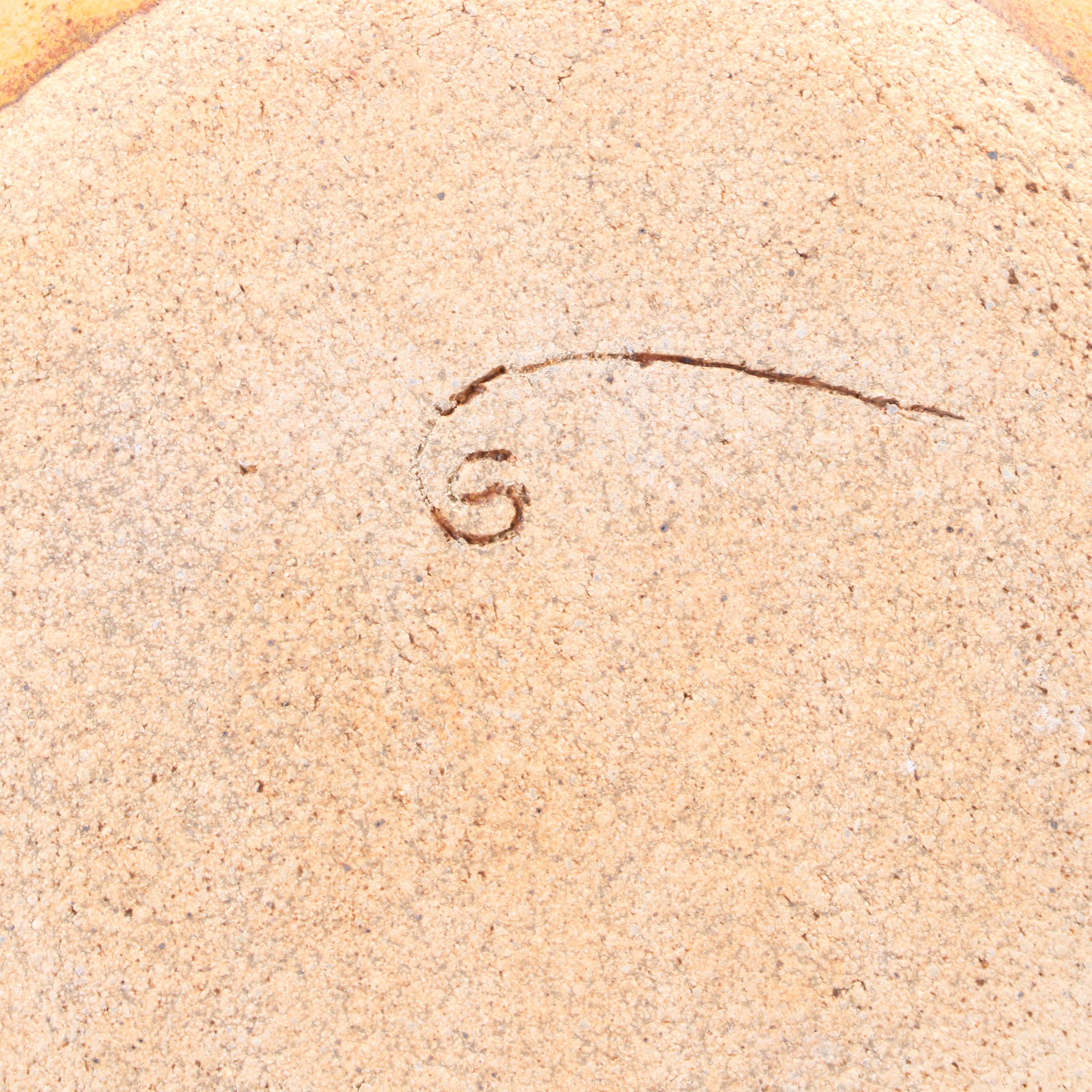 Artist Signed Studio Pottery Ceramic Bowl and Tray