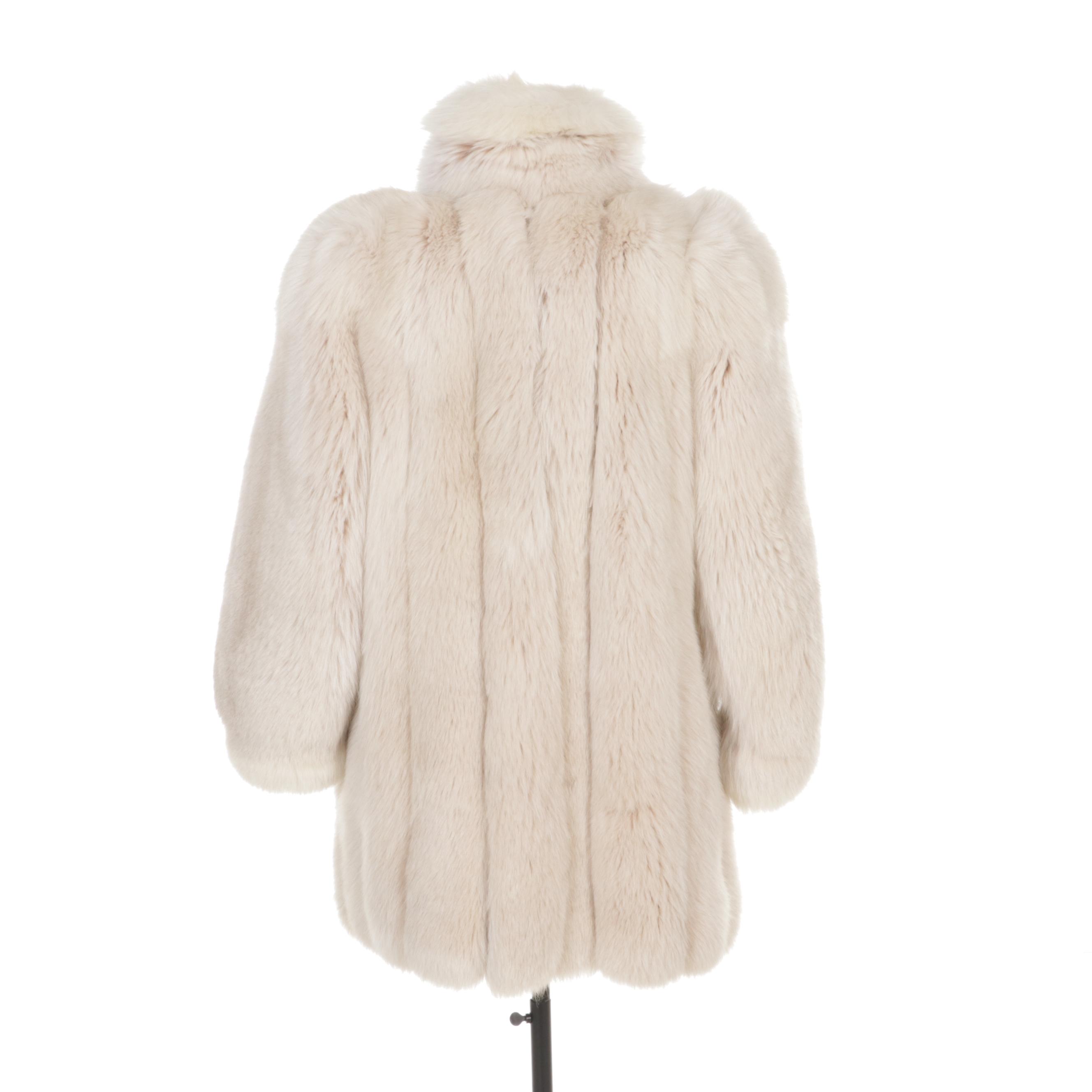 Saga Fox Blush and Arctic Fox Fur Stroller