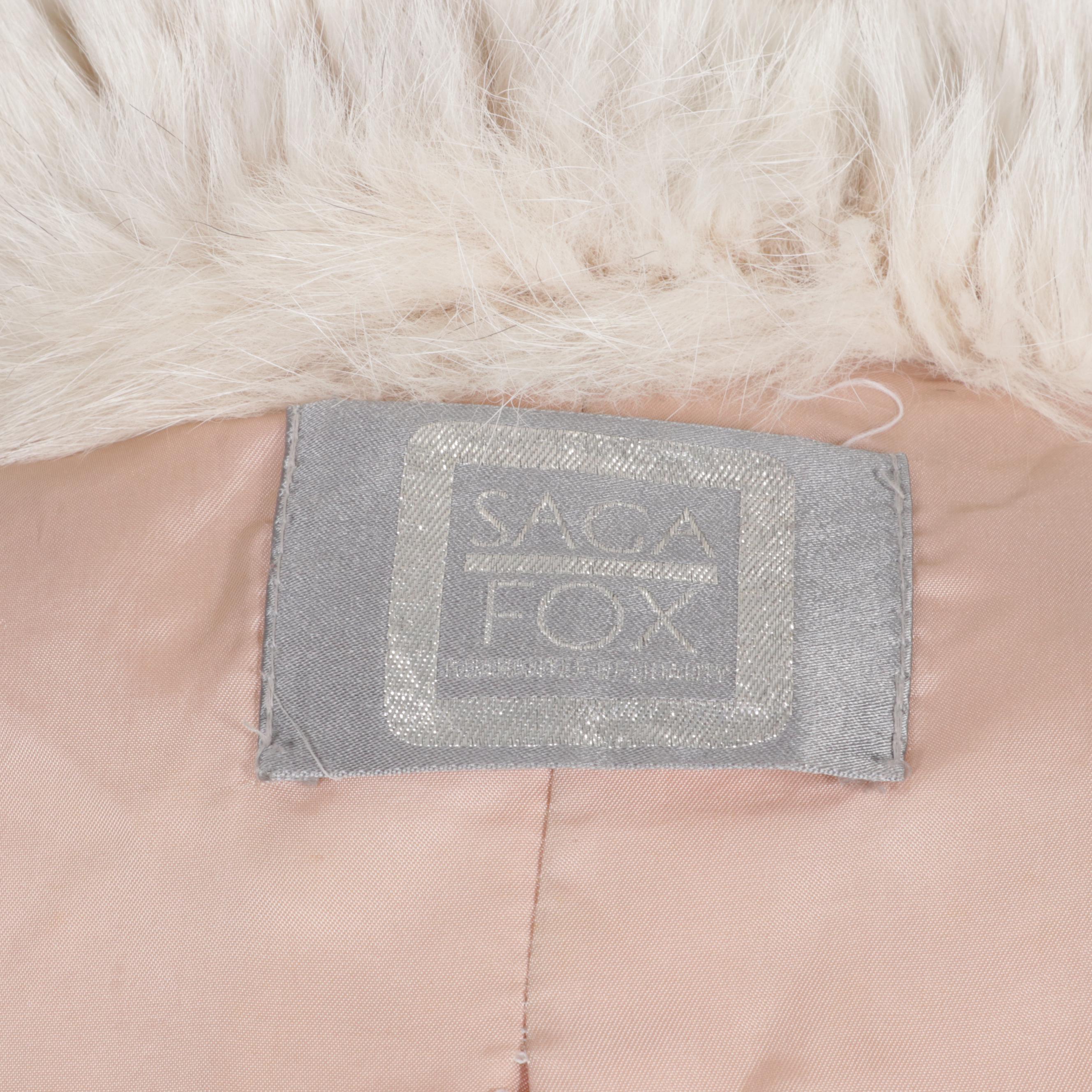 Saga Fox Blush and Arctic Fox Fur Stroller