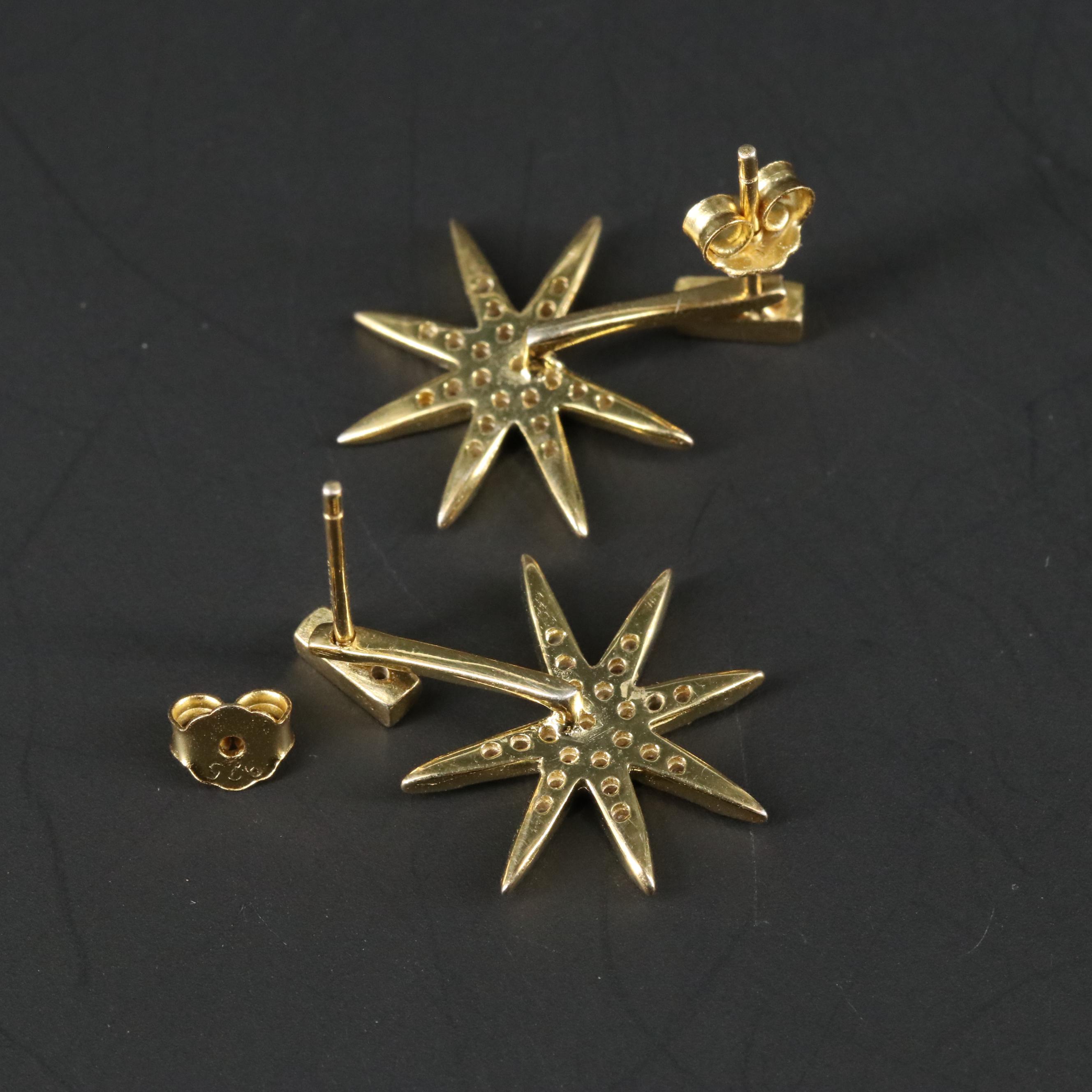 Sterling Silver Cubic Zirconia Front Back Earrings