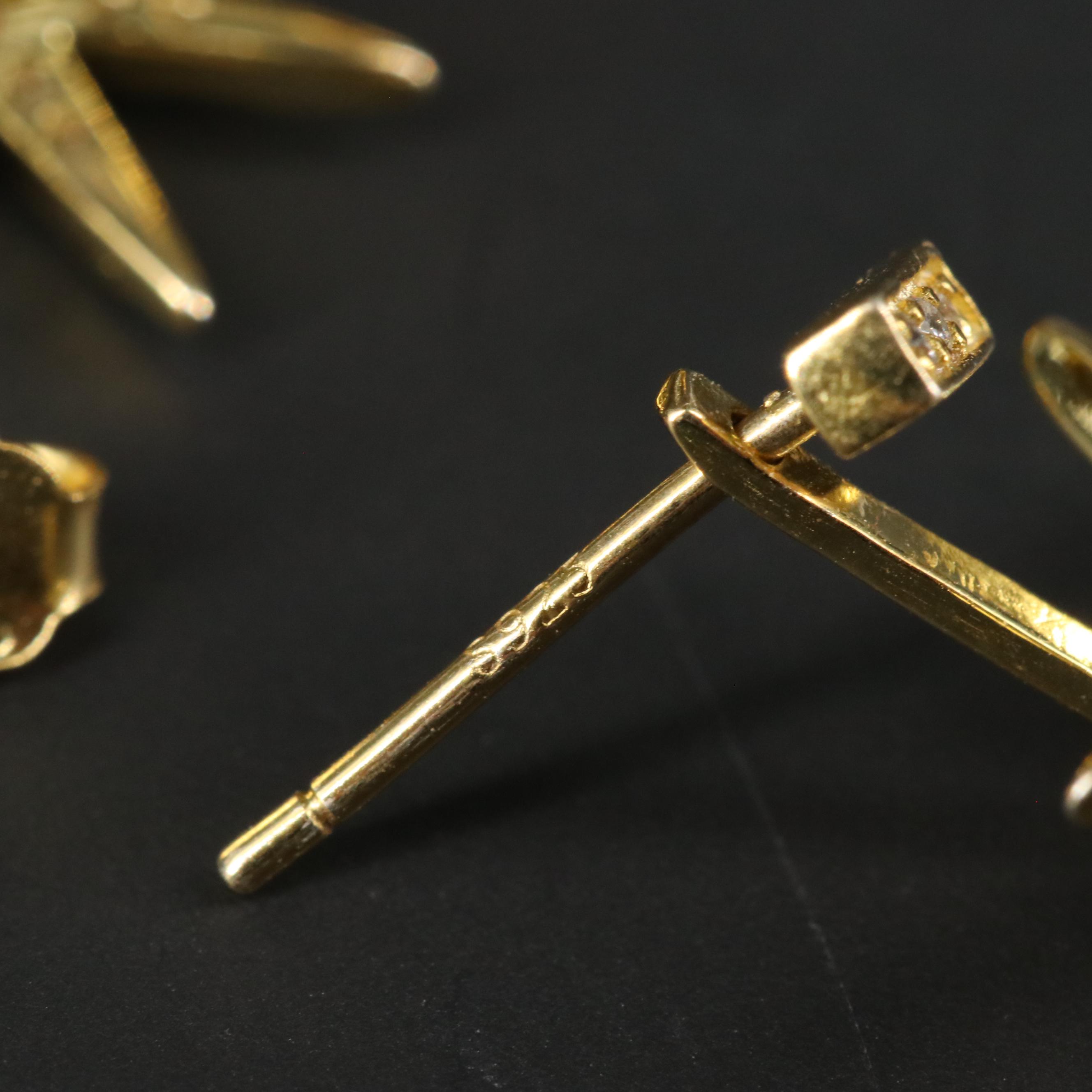 Sterling Silver Cubic Zirconia Front Back Earrings