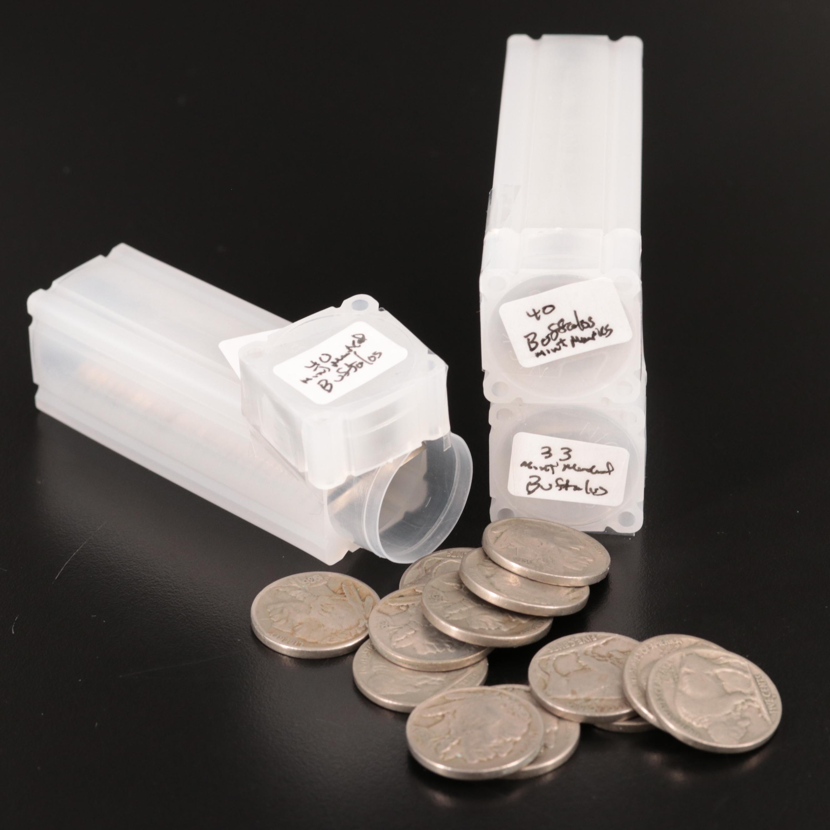 113 Buffalo Nickels With Dates and Mint Marks