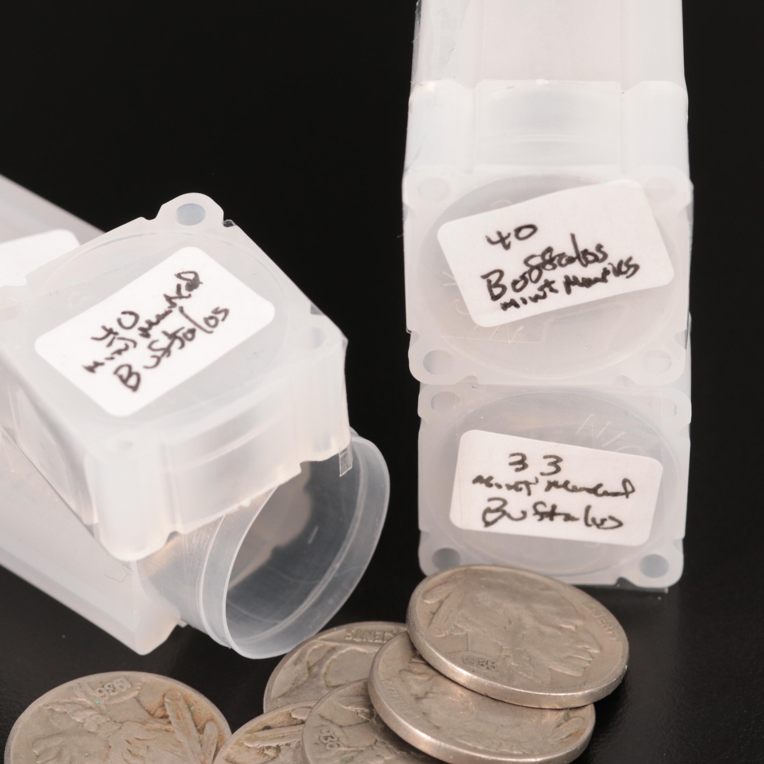 113 Buffalo Nickels With Dates and Mint Marks