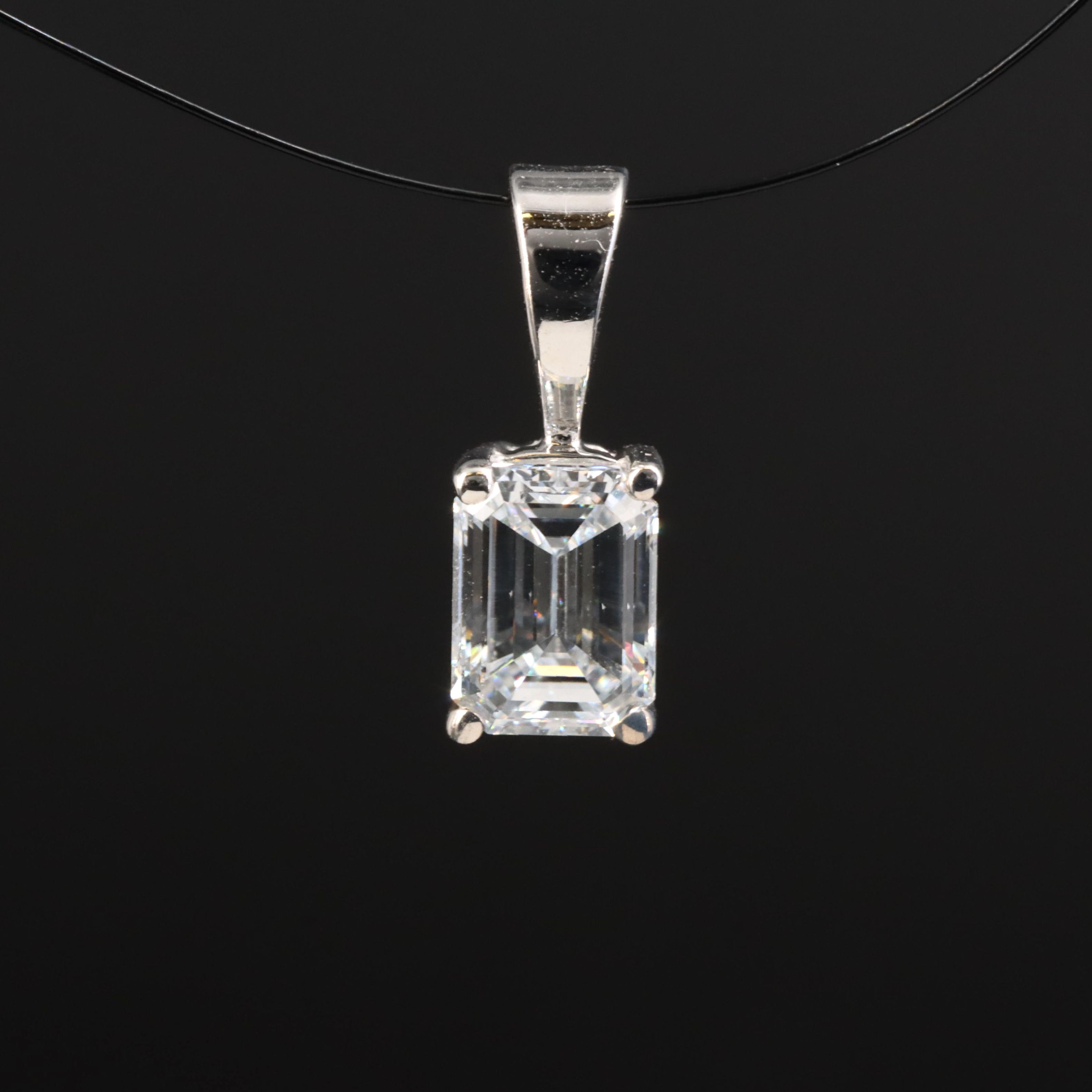 14K 0.69 CT Lab Grown Diamond Solitaire Pendant