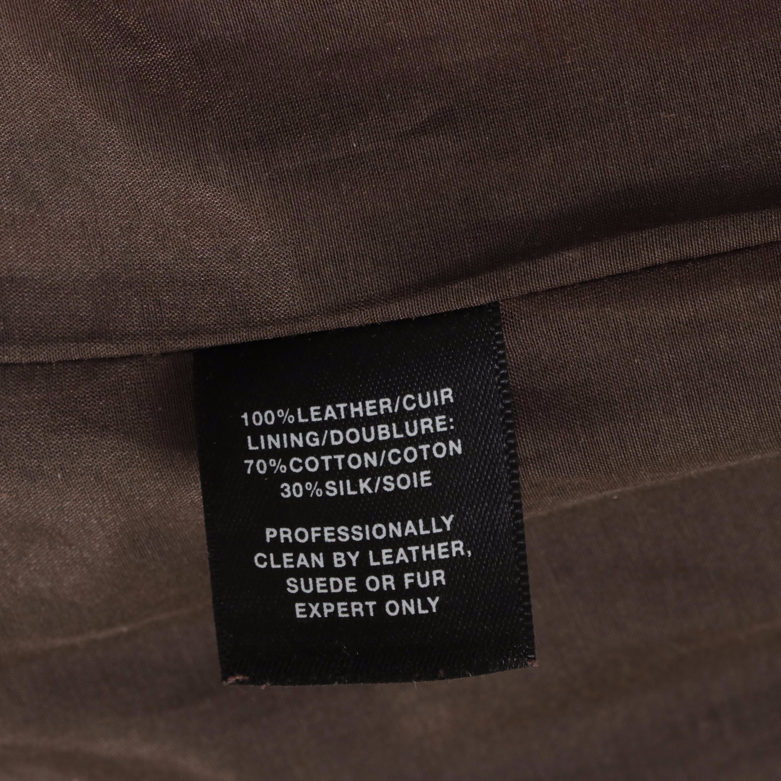 Lafayette 148 Open Front Coral Leather Jacket