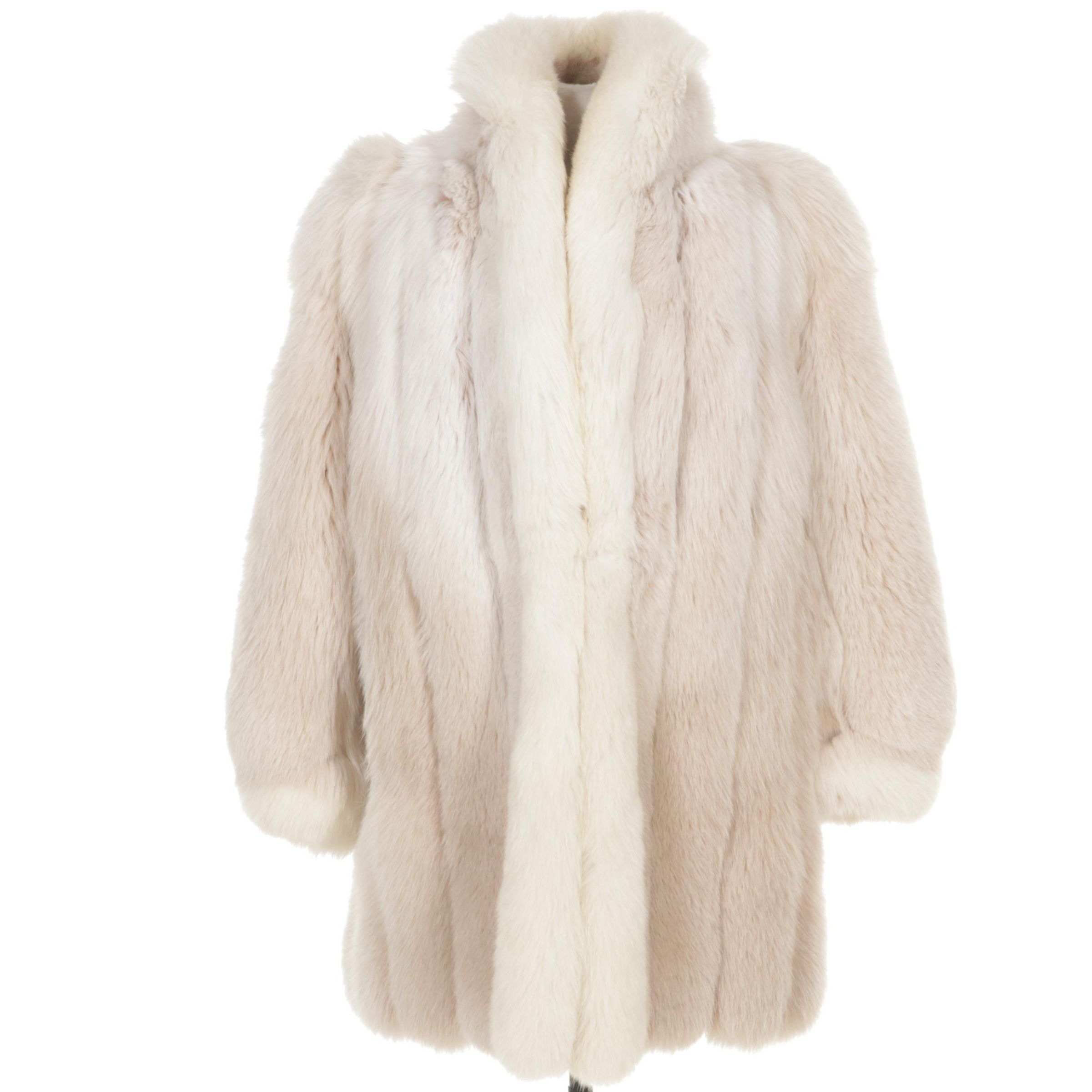 Saga Fox Blush and Arctic Fox Fur Stroller