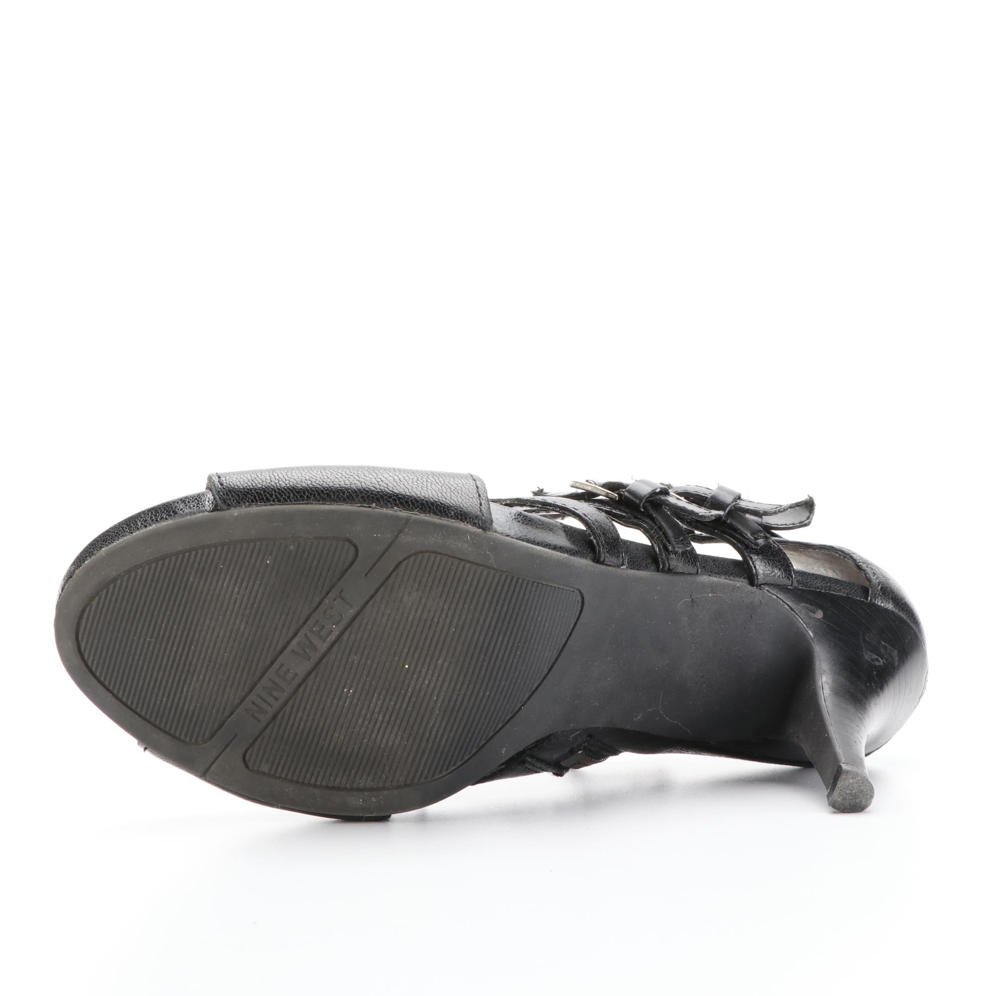 Stuart Weitzman Suede Booties and Nine West High Life Caged Sandals