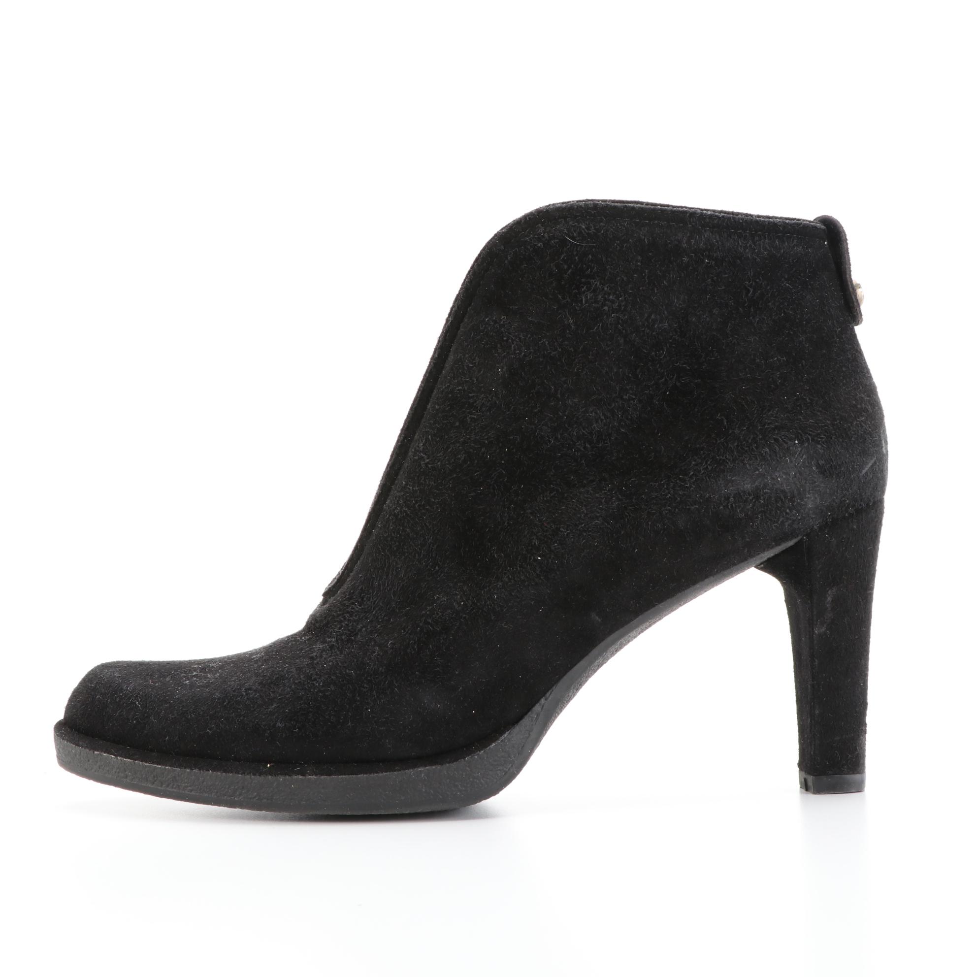 Stuart Weitzman Suede Booties and Nine West High Life Caged Sandals