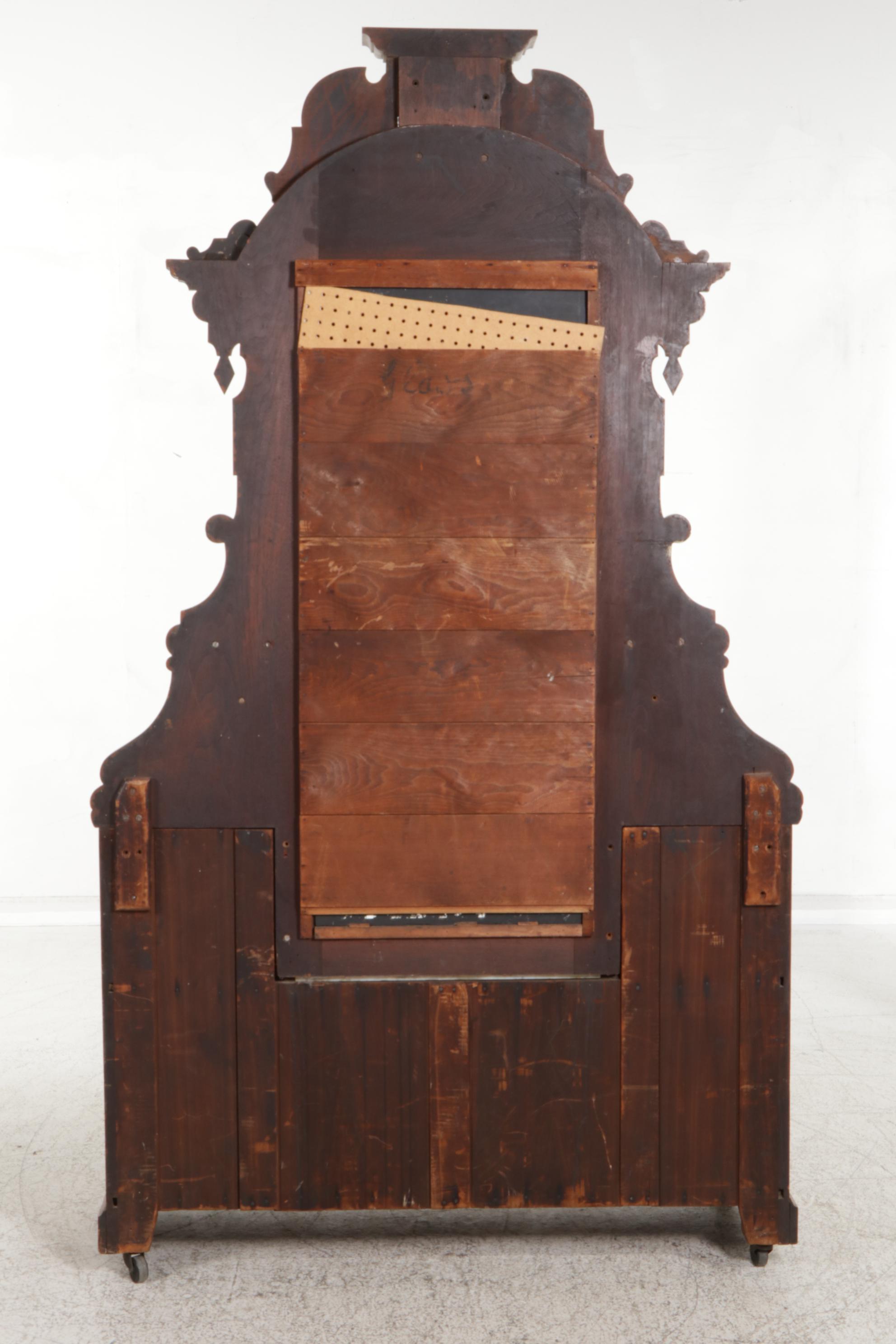 Victorian Walnut, Burl Walnut and Marble-Top Dresser, Late 19th Century