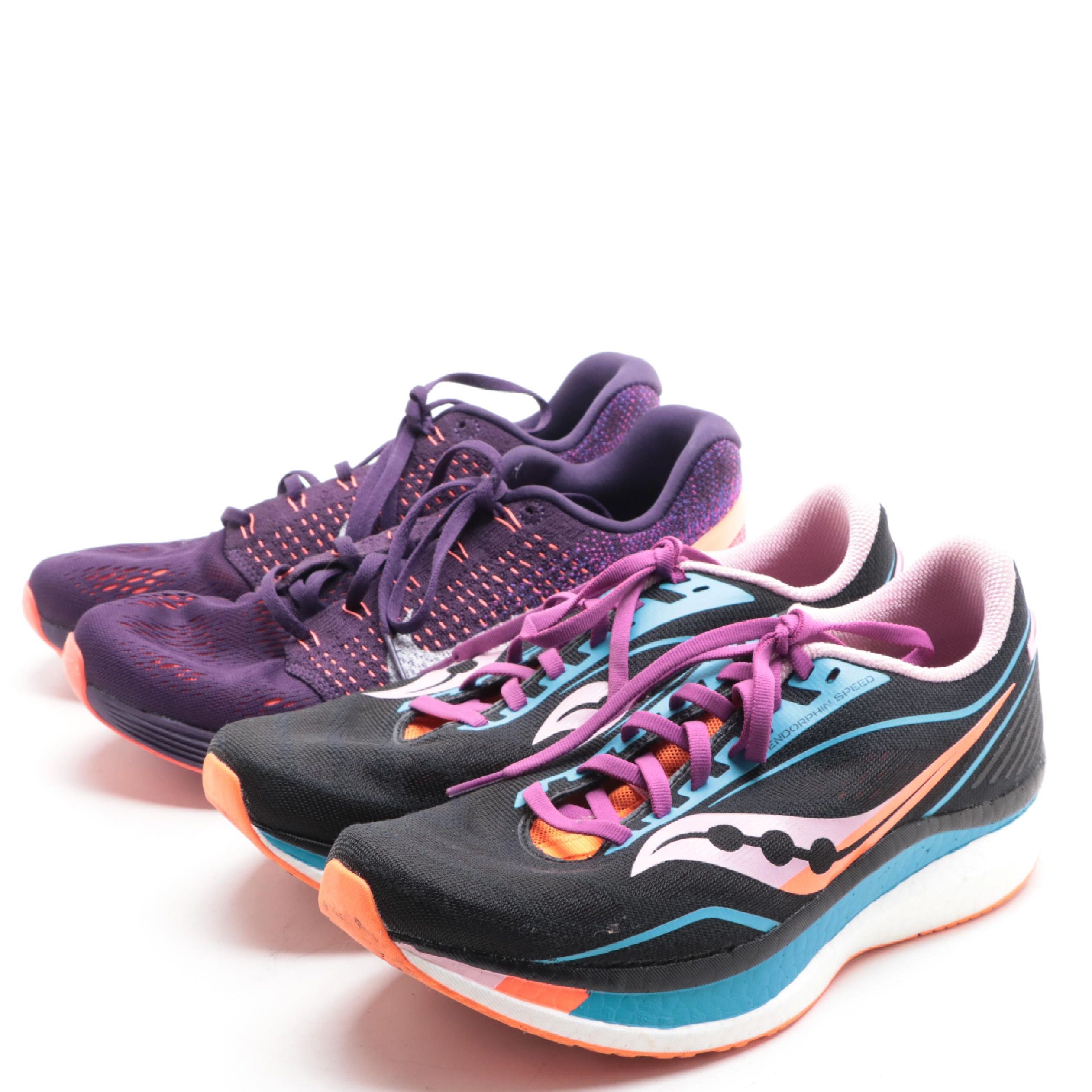 Saucony Endorphin Series Athletic Shoes and Nike Lunarglide 7 Running Shoes