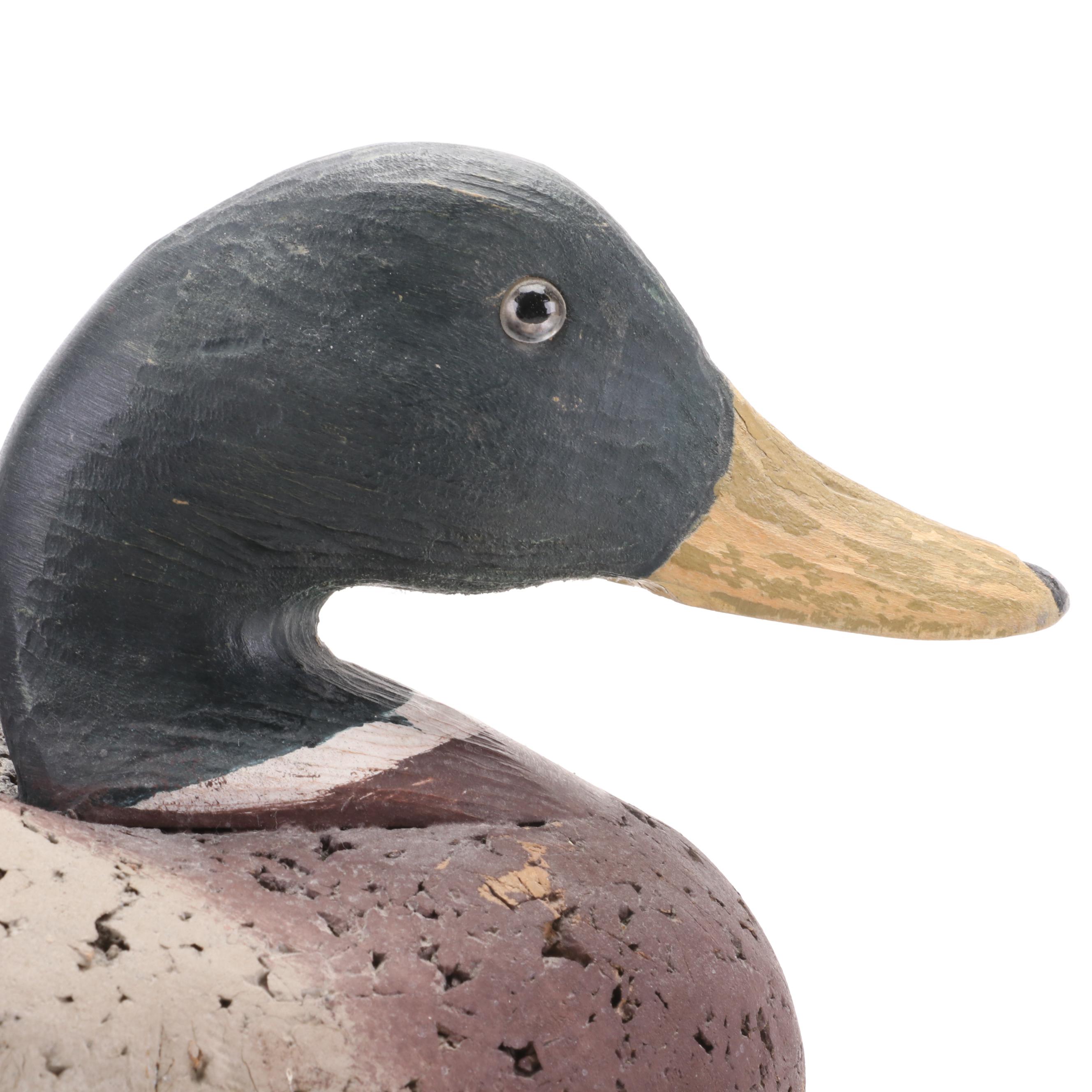 Hand-Painted Cork Body Duck Decoy, 20th Century