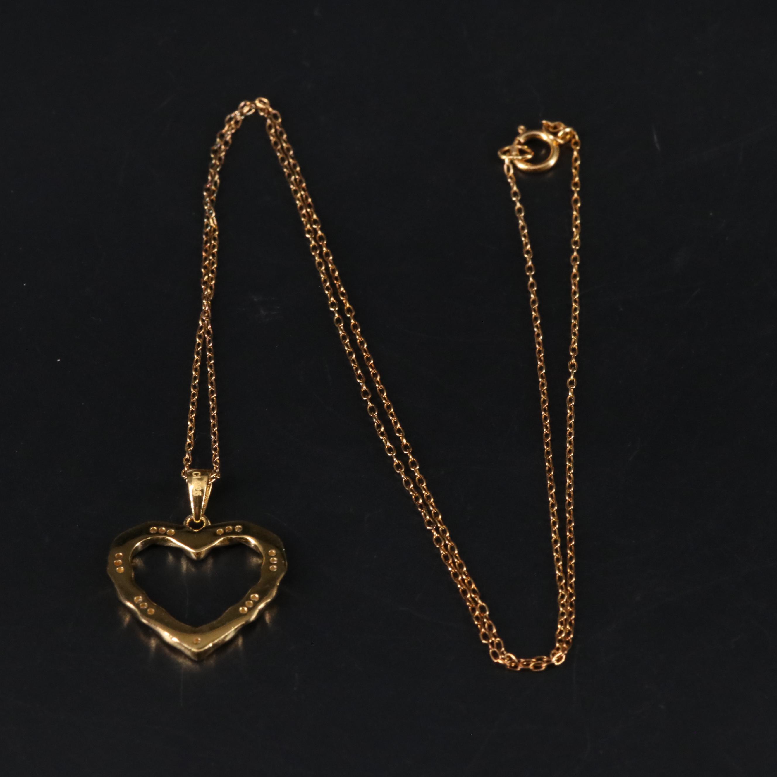 Sterling Heart Pendant Necklace